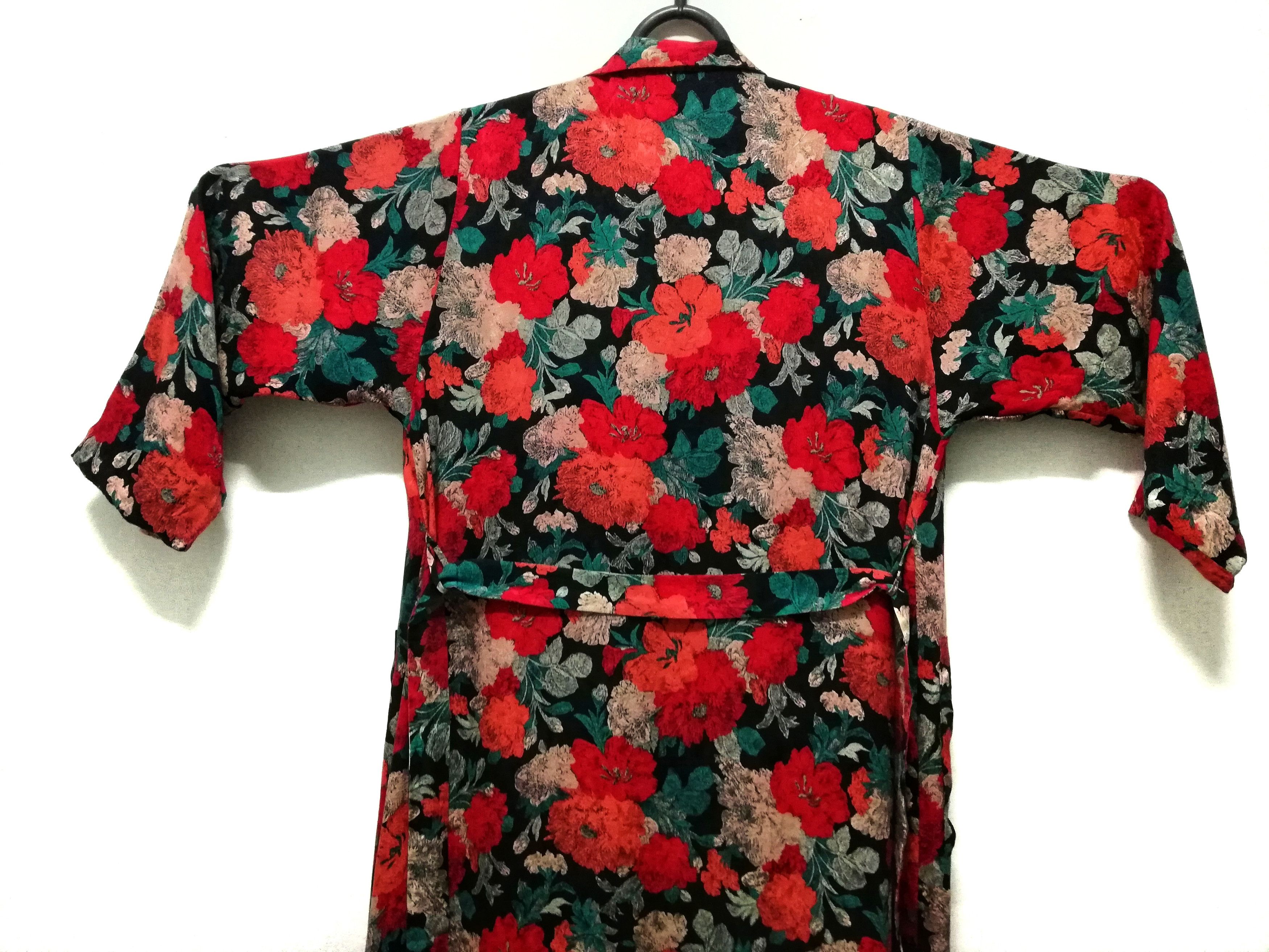 Japanese Brand × Vintage 🔥Kimono Cotton Japanese All Over Flower Fullprint Printed Size US M / EU 48-50 / 2 - 10 Thumbnail