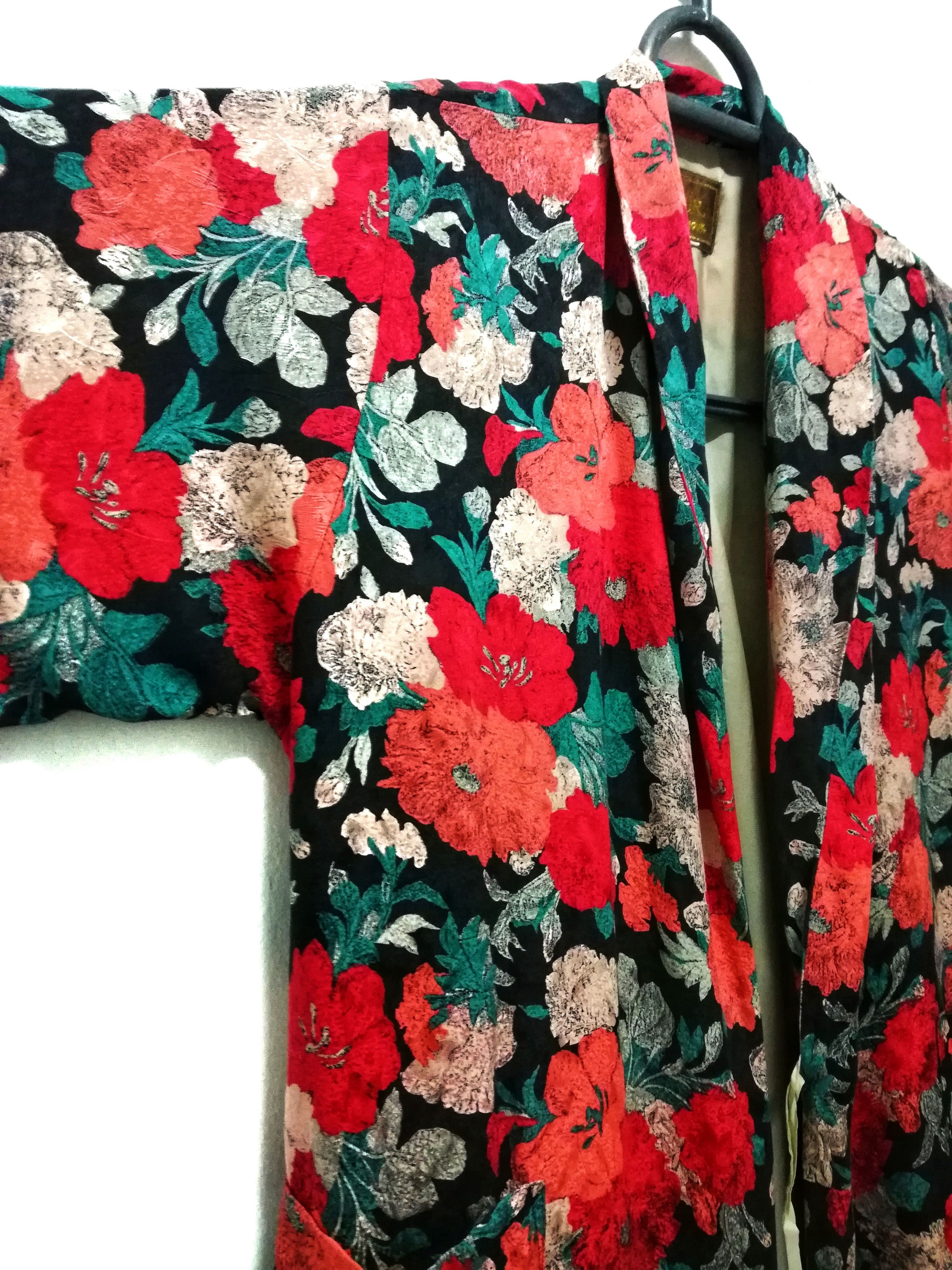 Japanese Brand × Vintage 🔥Kimono Cotton Japanese All Over Flower Fullprint Printed Size US M / EU 48-50 / 2 - 6 Thumbnail