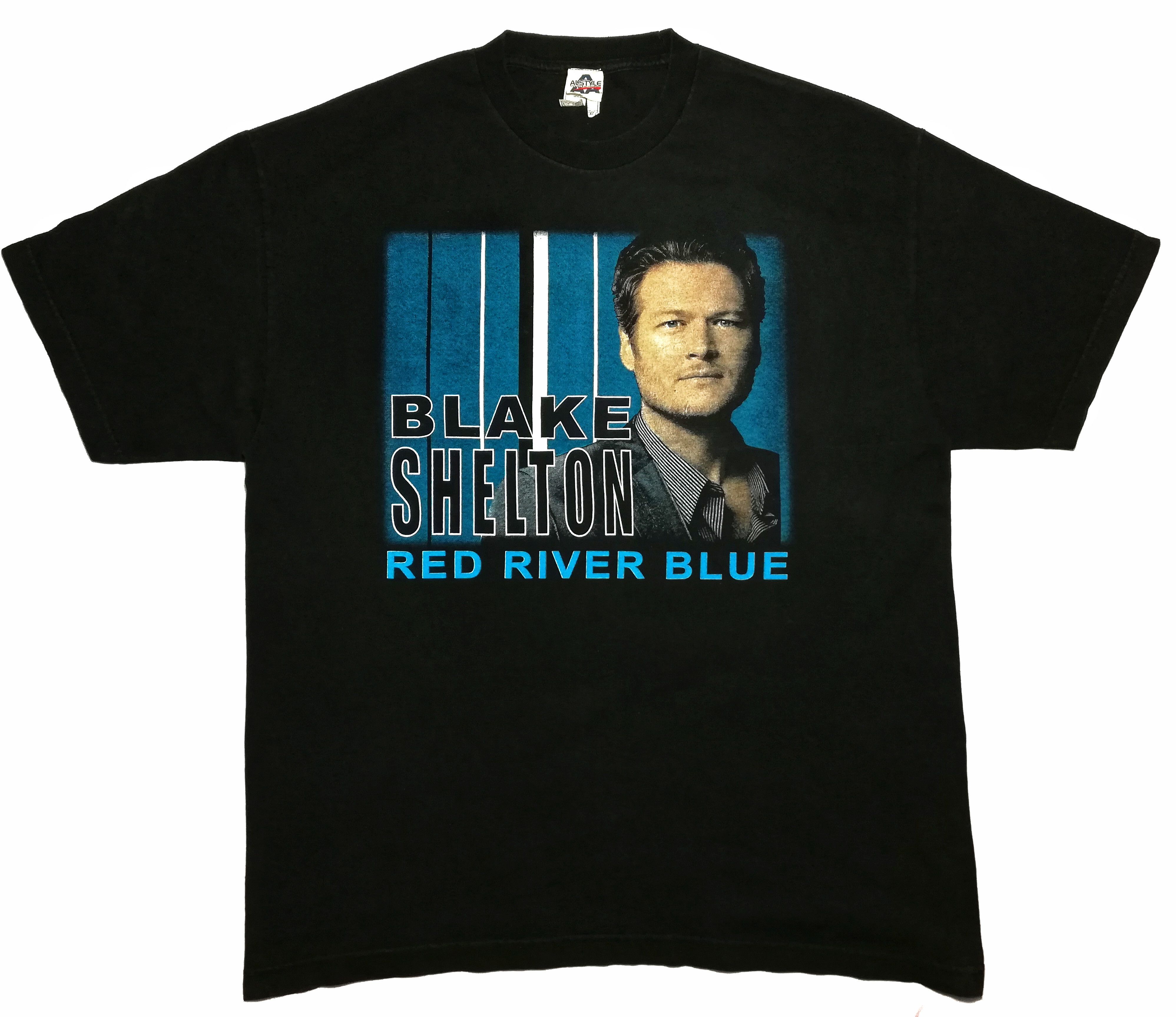 🔥Blake Shelton Red River Blue 2012 Tour Mens T Shirt🔥