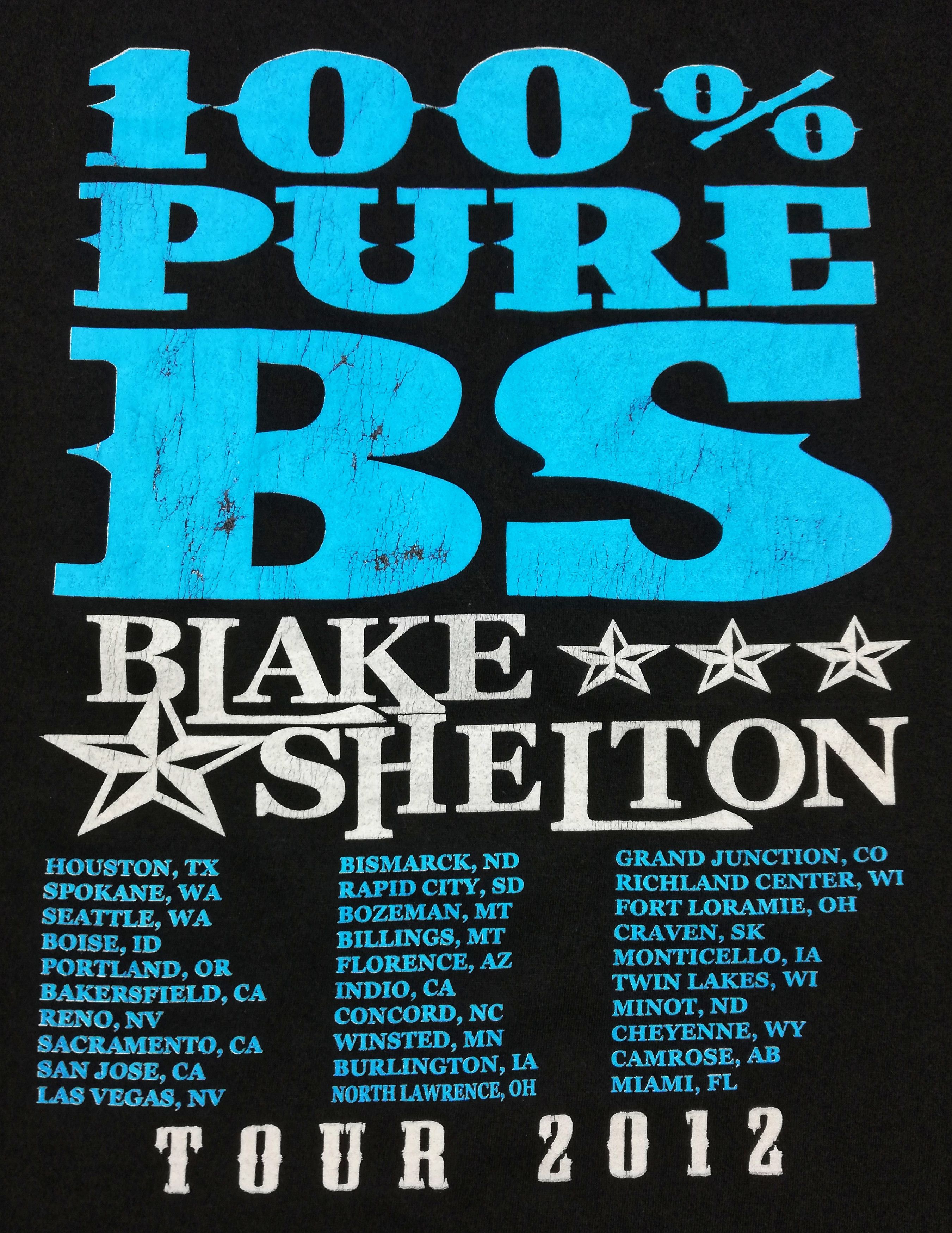 Alstyle 🔥Blake Shelton Red River Blue 2012 Tour Mens T Shirt🔥 Size US XL / EU 56 / 4 - 6 Thumbnail