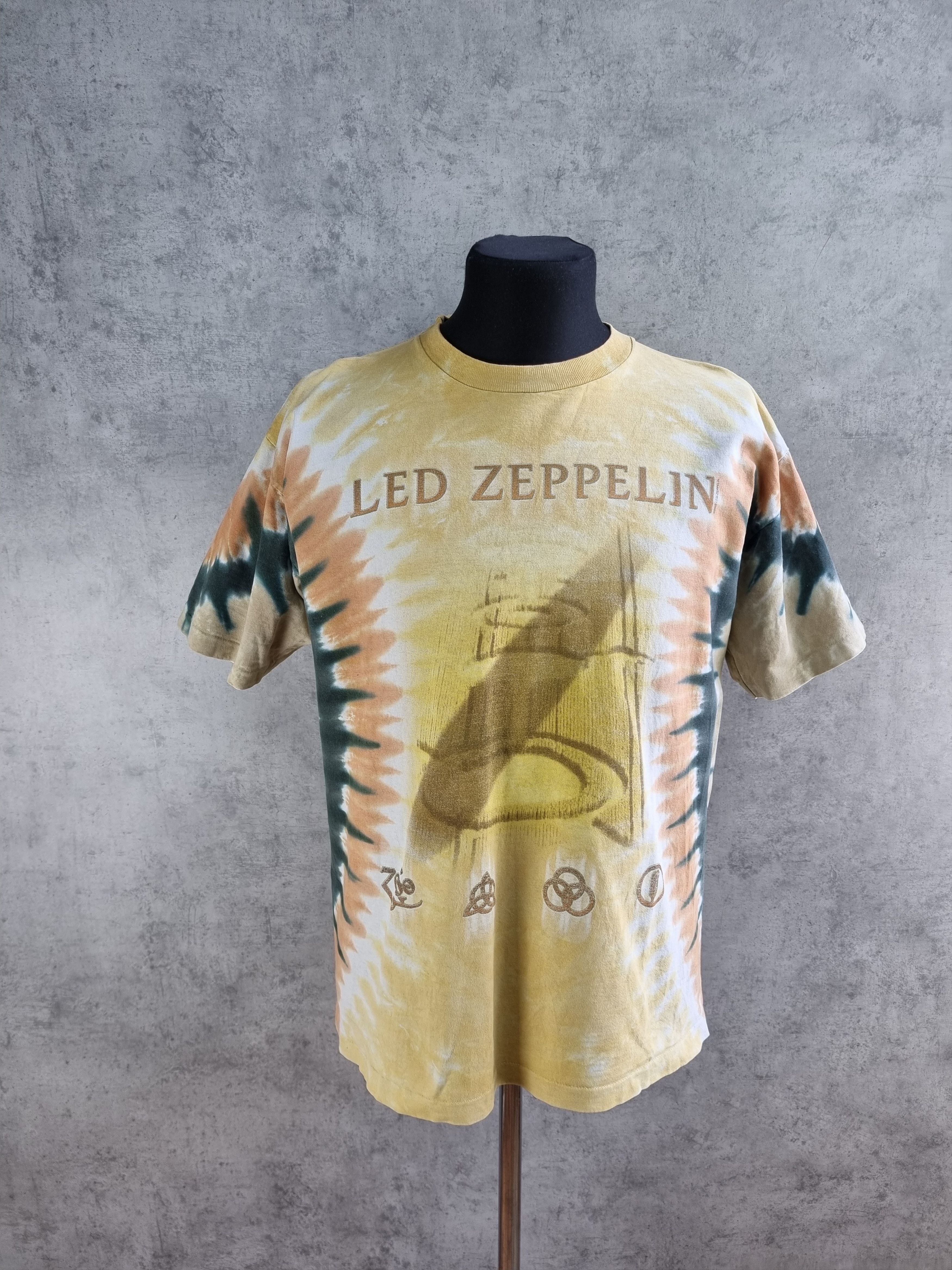 Led Zeppelin × Liquid Blue × Vintage 90s Led Zeppelin Single Stitch Rare Tie Dye tee shirt Size US L / EU 52-54 / 3 - 12 Thumbnail