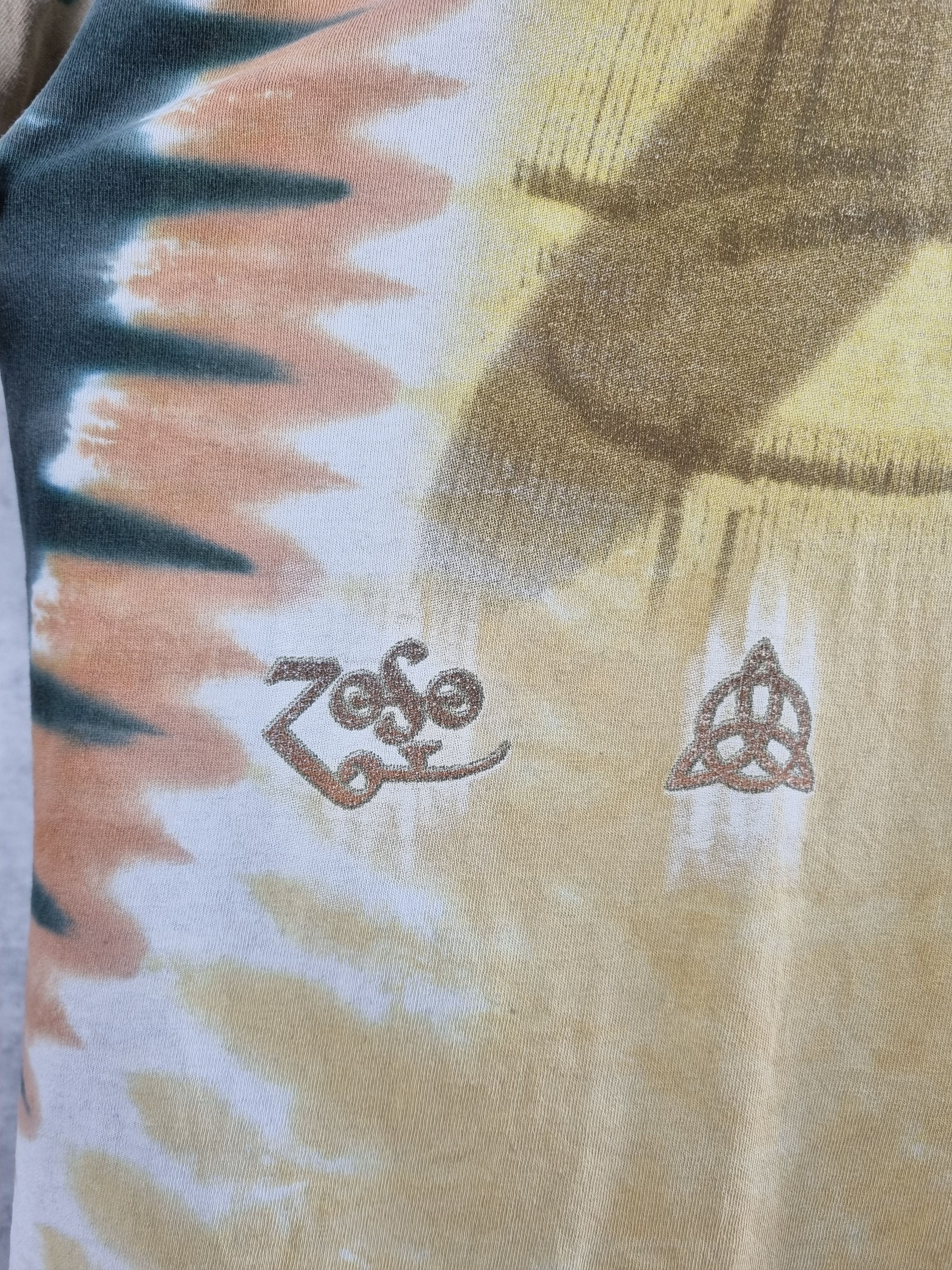 Led Zeppelin × Liquid Blue × Vintage 90s Led Zeppelin Single Stitch Rare Tie Dye tee shirt Size US L / EU 52-54 / 3 - 9 Thumbnail