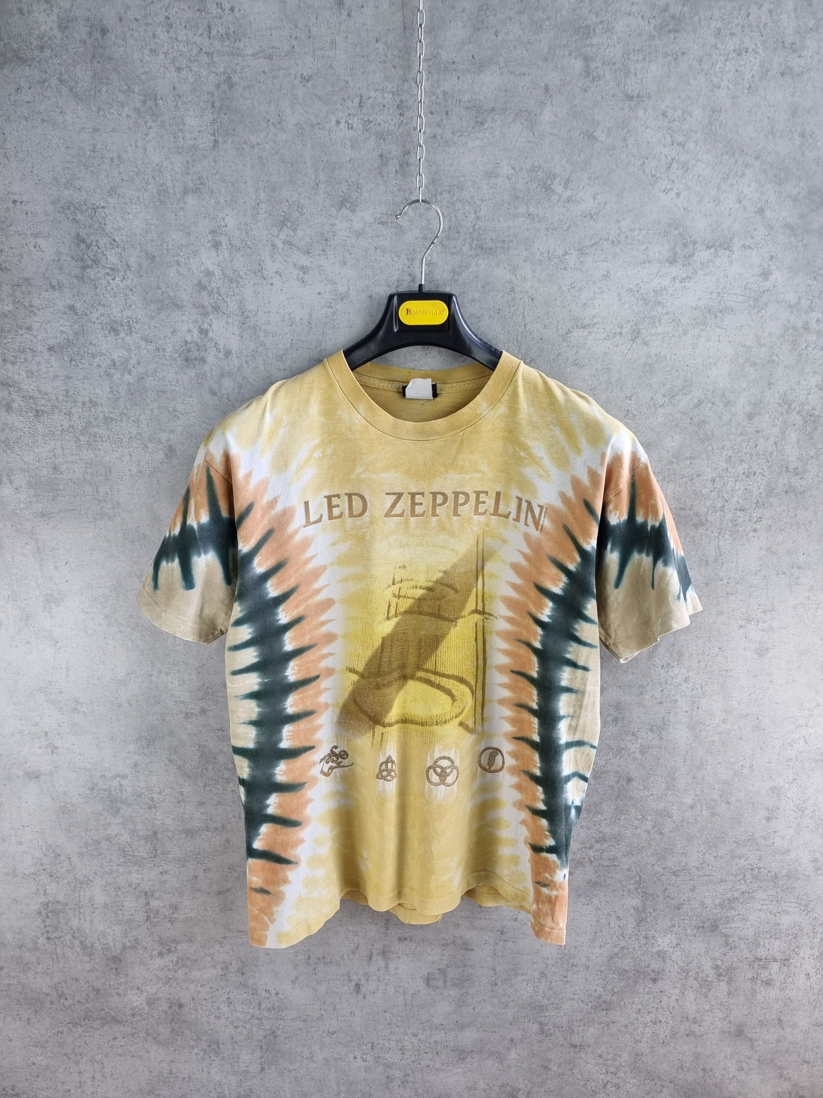 Led Zeppelin × Liquid Blue × Vintage 90s Led Zeppelin Single Stitch Rare Tie Dye tee shirt Size US L / EU 52-54 / 3 - 4 Thumbnail