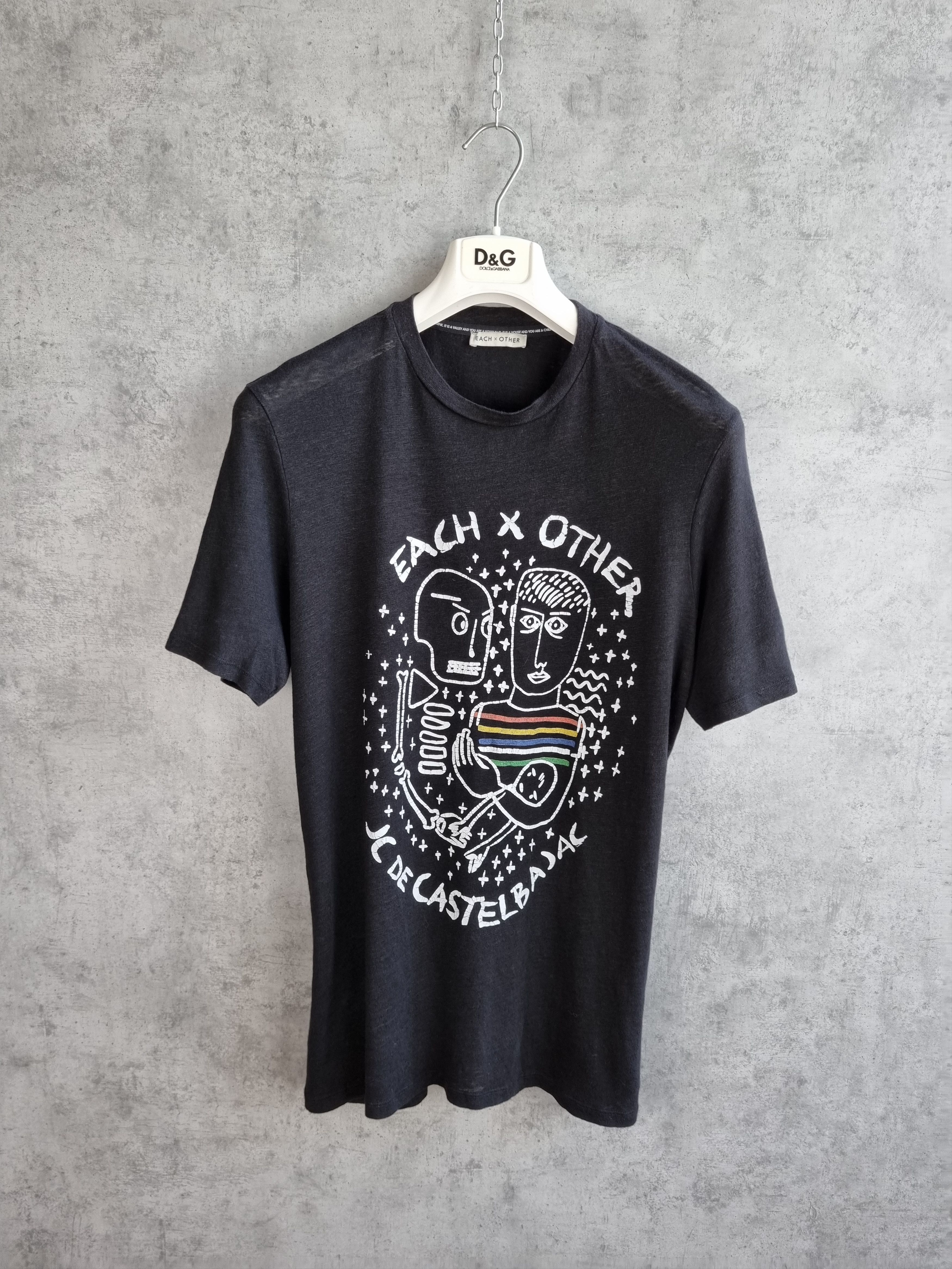 EACH x OTHER × Jean Charles De Castelbajac Rare JC de Castelbajac x Each Other Art Linen Tee Shirt Size US S / EU 44-46 / 1 - 2 Thumbnail