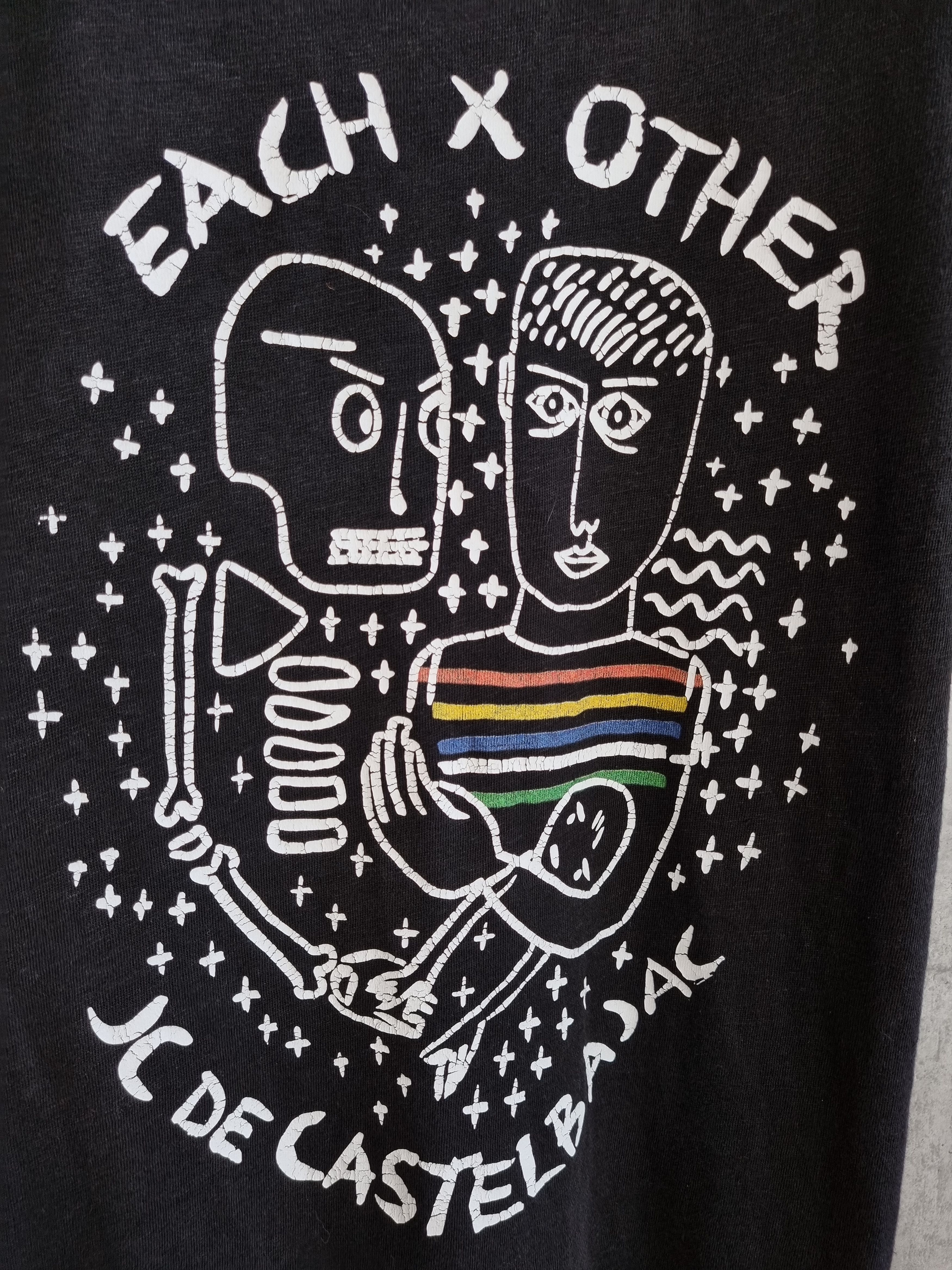EACH x OTHER × Jean Charles De Castelbajac Rare JC de Castelbajac x Each Other Art Linen Tee Shirt Size US S / EU 44-46 / 1 - 1 Thumbnail