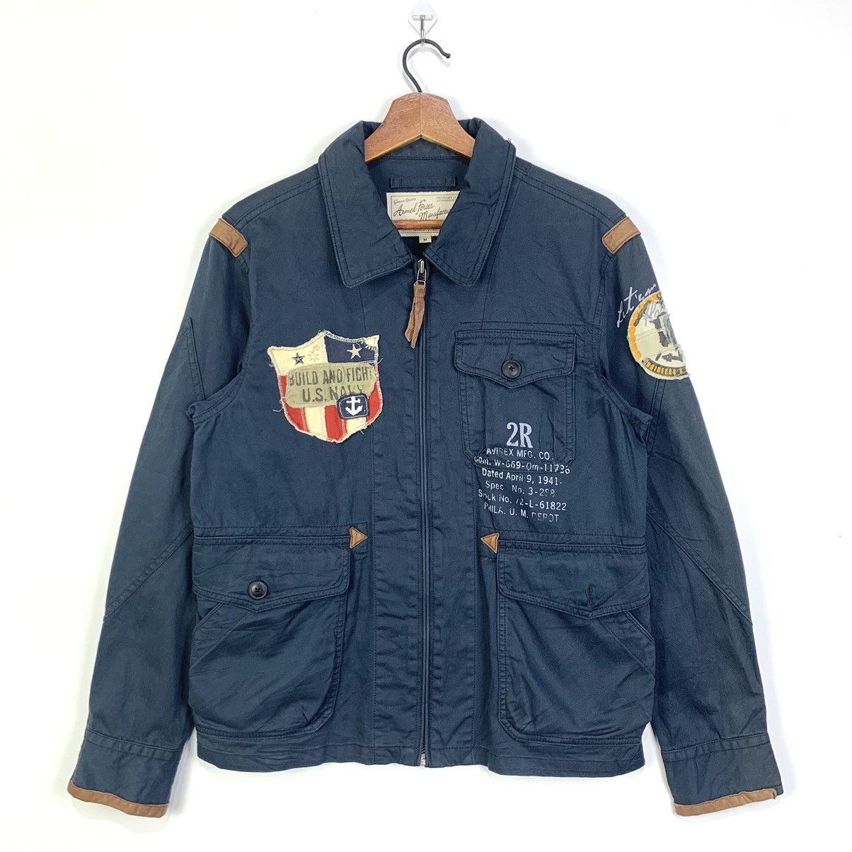 Avirex × Vintage Vintage Avirex Armed Forces Us Navy Style Jacket Size S Size US S / EU 44-46 / 1 - 1 Thumbnail