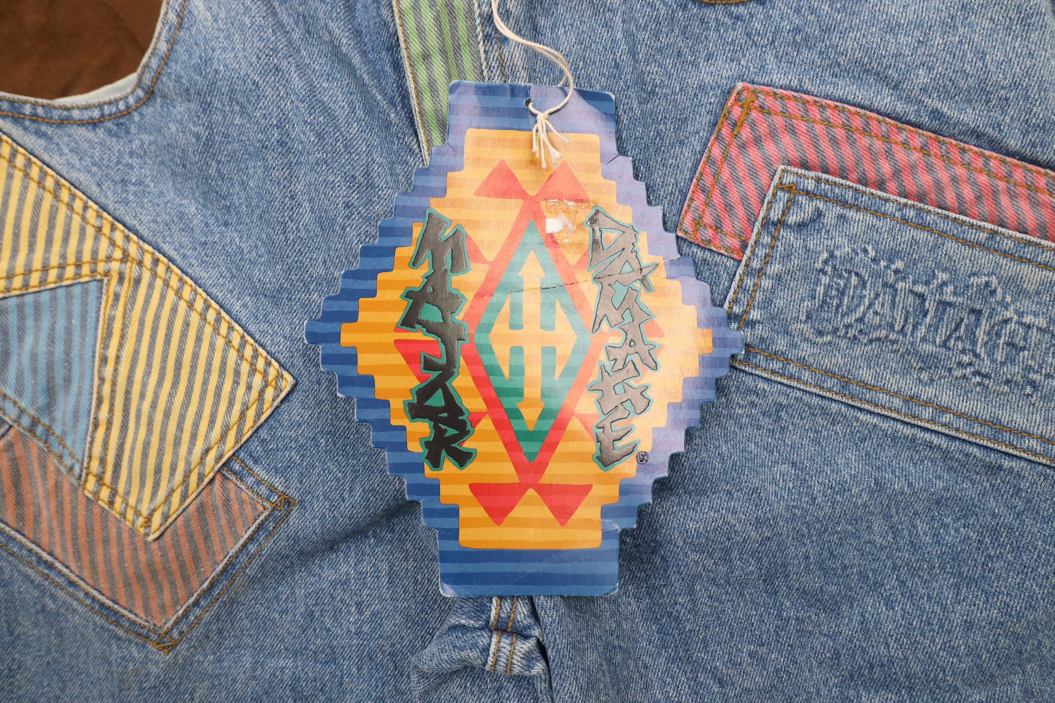 Vintage NOS Vintage 90s Major Damage Patchwork Flip Cuff Denim Jeans Size US 32 / EU 48 - 8 Thumbnail