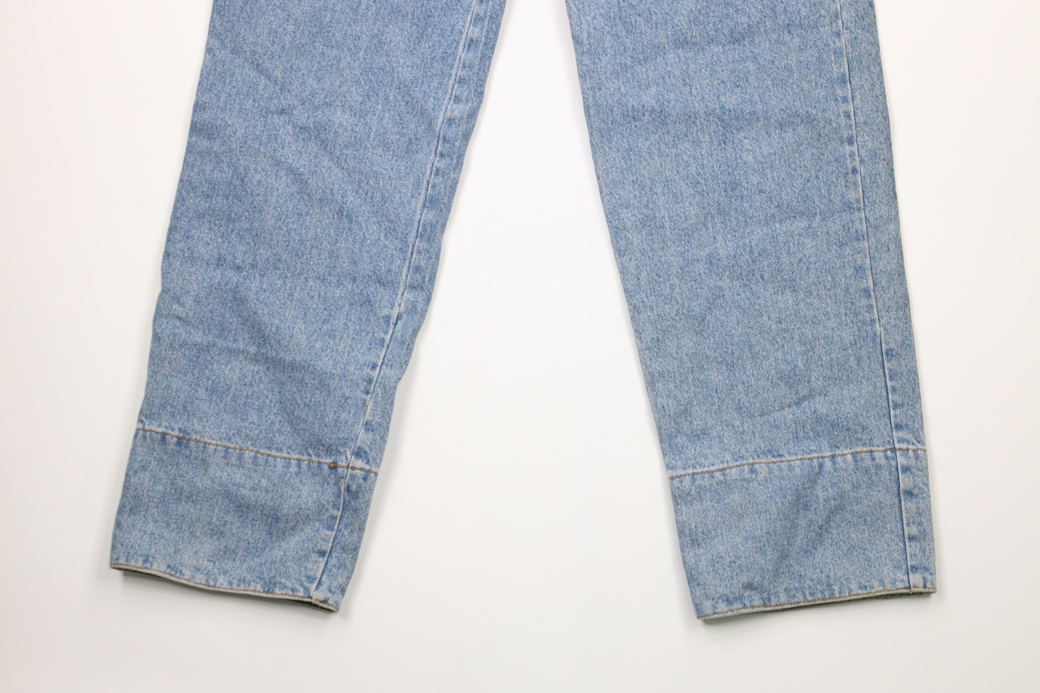 Vintage NOS Vintage 90s Major Damage Patchwork Flip Cuff Denim Jeans Size US 32 / EU 48 - 4 Thumbnail