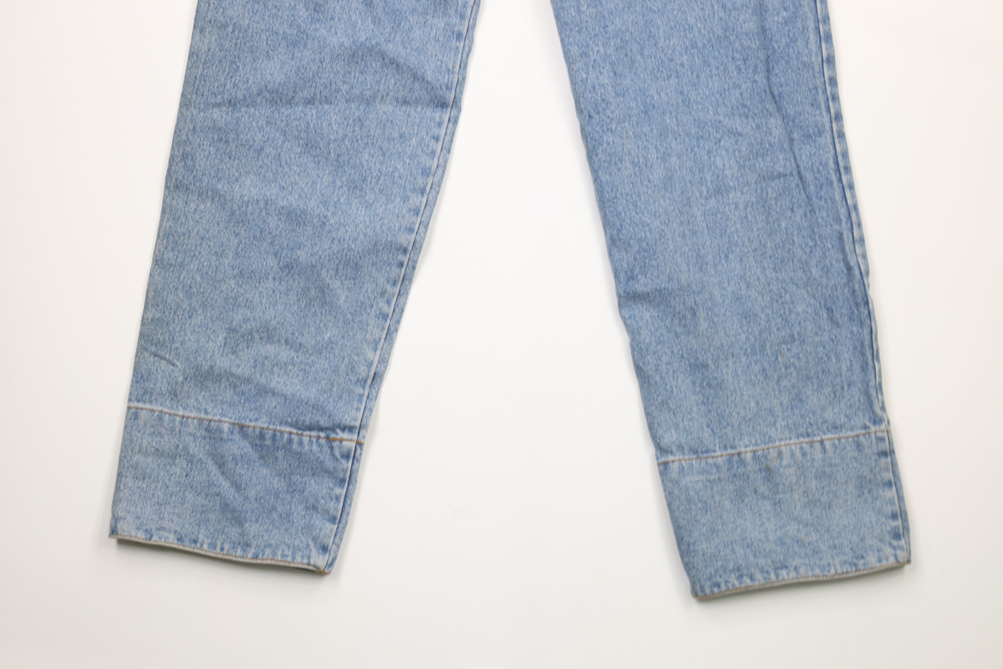 Vintage NOS Vintage 90s Major Damage Patchwork Flip Cuff Denim Jeans Size US 32 / EU 48 - 19 Thumbnail