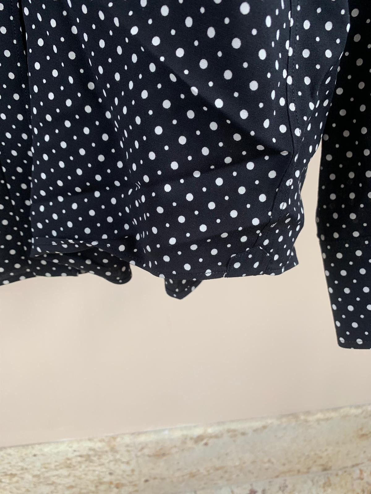 Celine Polka Dot Button Chemise in Black & White Size US XL / EU 56 / 4 - 5 Thumbnail