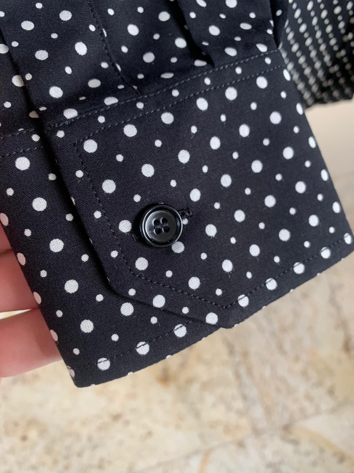 Celine Polka Dot Button Chemise in Black & White Size US XL / EU 56 / 4 - 10 Thumbnail