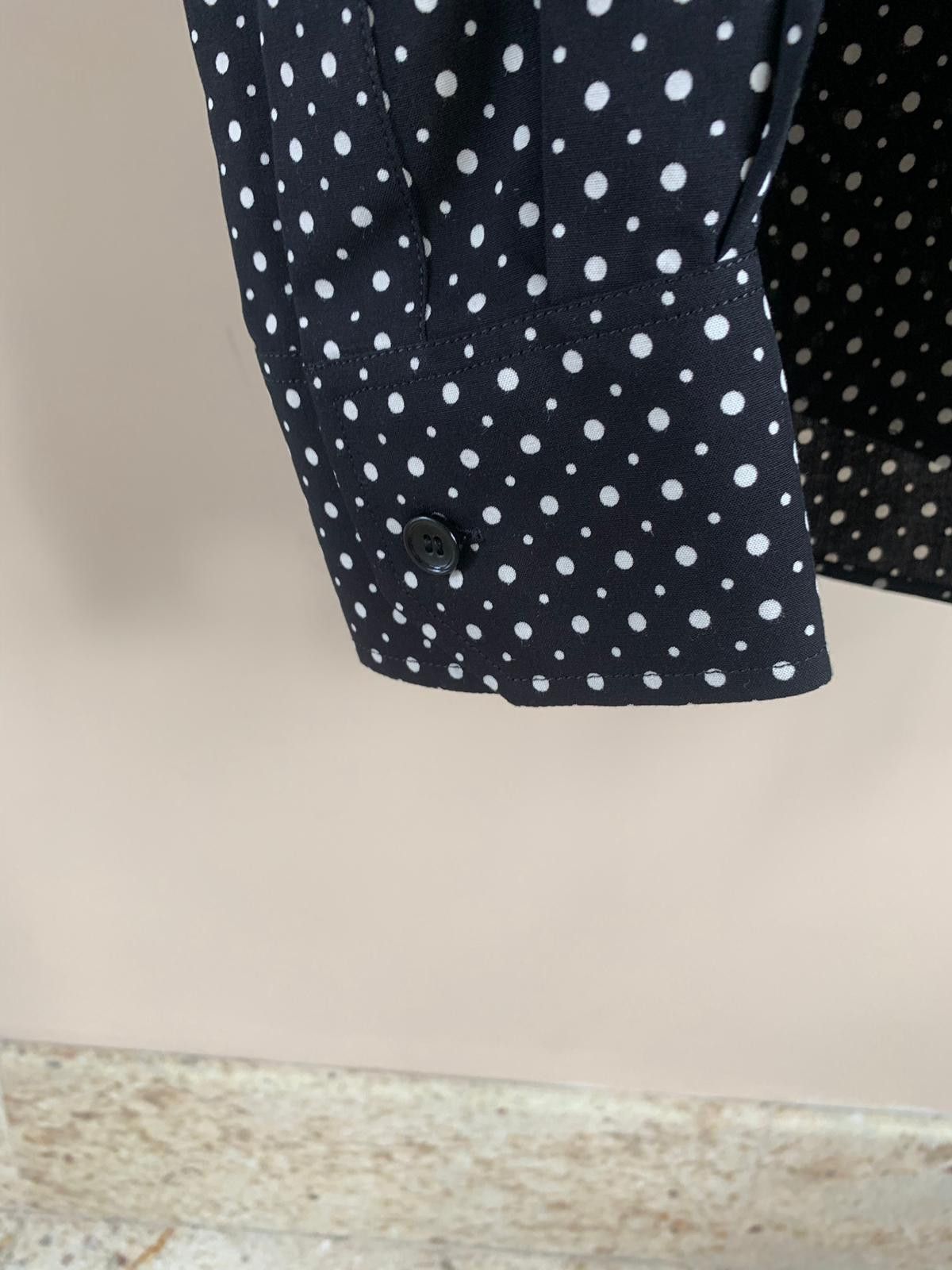 Celine Polka Dot Button Chemise in Black & White Size US XL / EU 56 / 4 - 7 Thumbnail