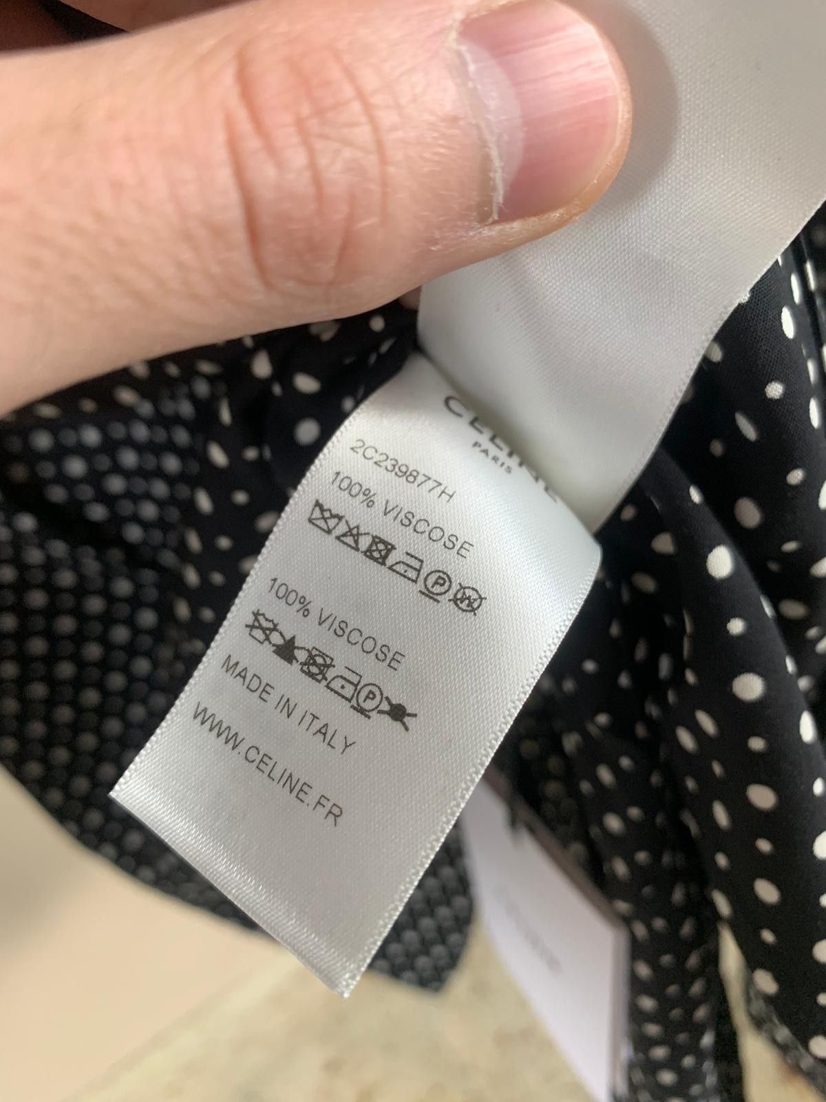 Celine Polka Dot Button Chemise in Black & White Size US XL / EU 56 / 4 - 11 Thumbnail