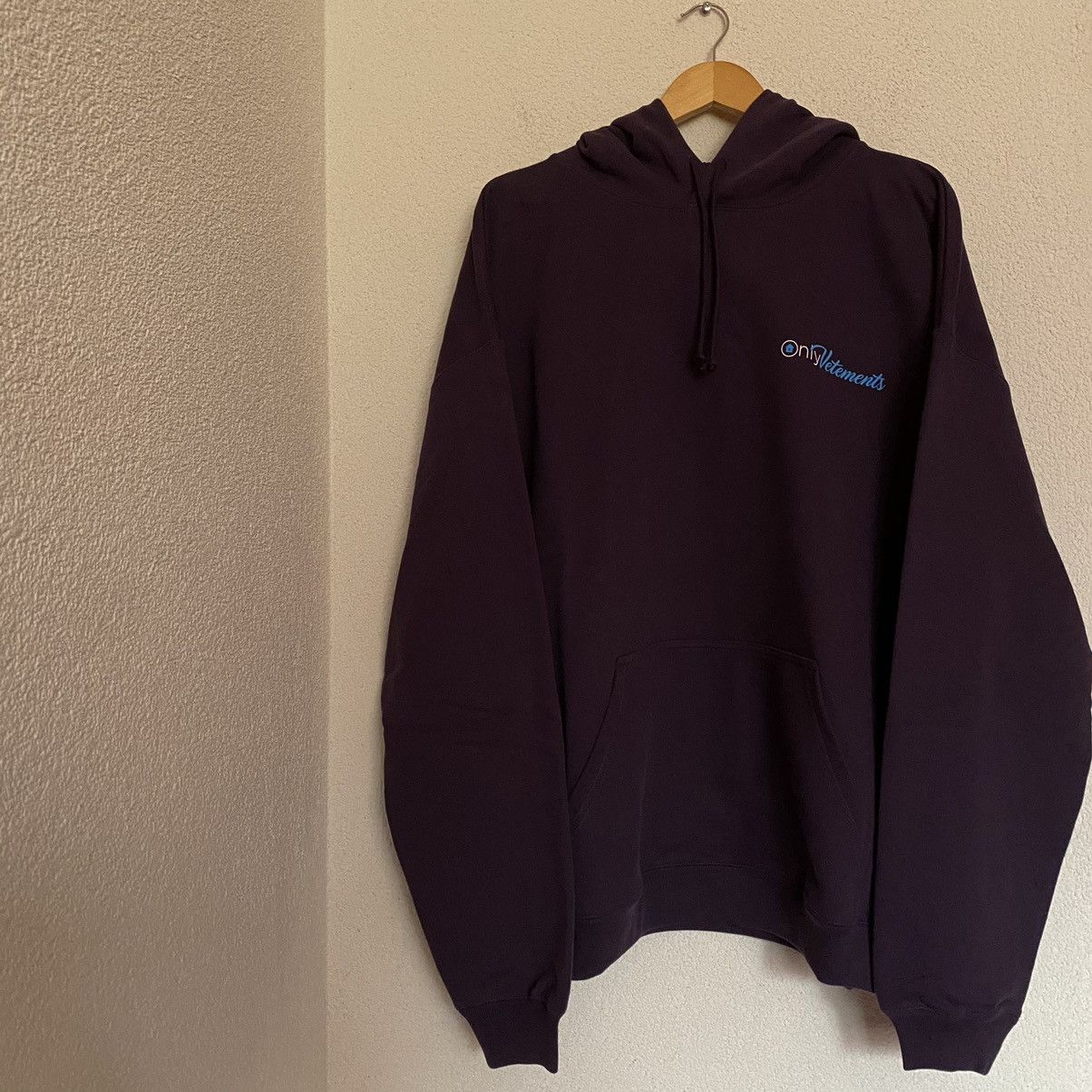 Image of Vetements Only Vetements Hoodie in Violet, Men's (Size XS)