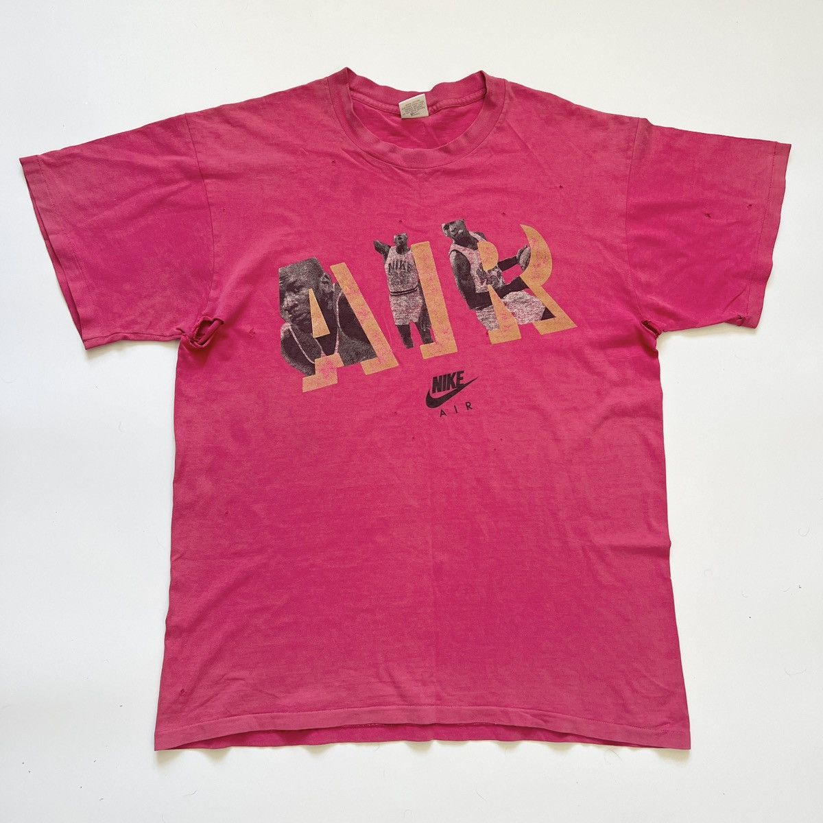 image of 90's XL Nike Air Jordan T-Shirt Tee Shirt Tshirt Bulls Nba in Faded Red, Men's