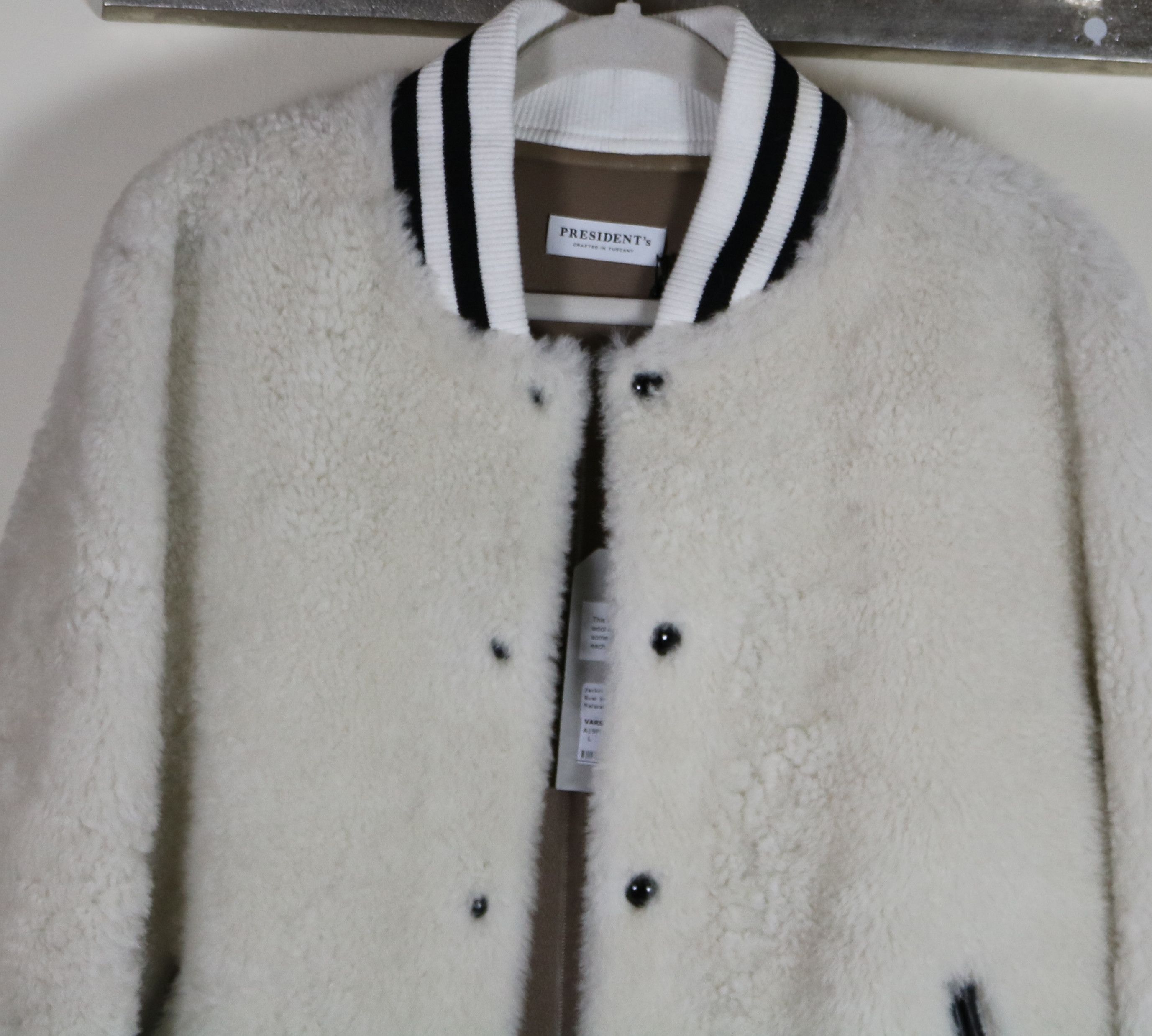 President's President's Tuscany Shearling Leather Varsity Jacket Size US L / EU 52-54 / 3 - 2 Thumbnail