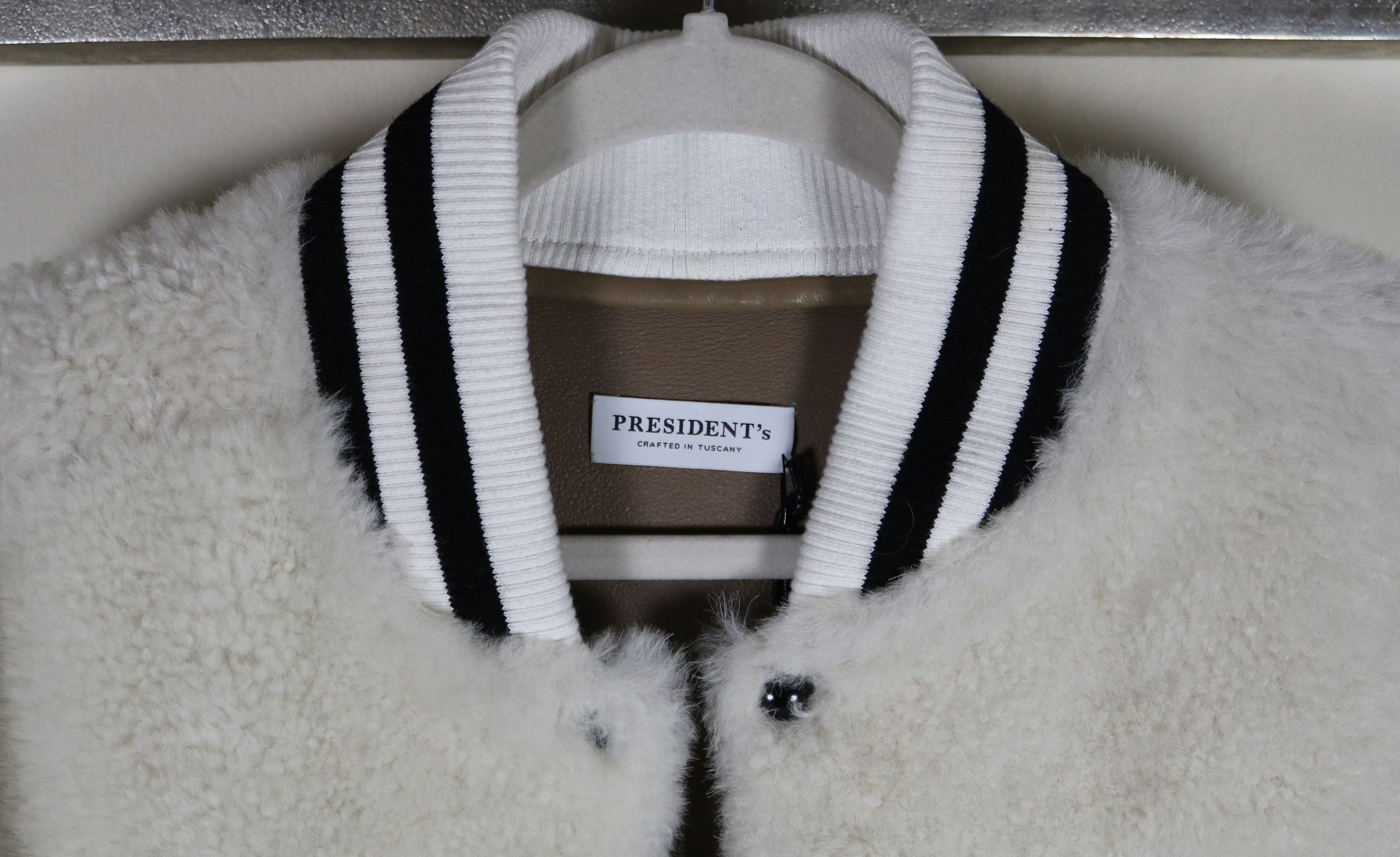 President's President's Tuscany Shearling Leather Varsity Jacket Size US L / EU 52-54 / 3 - 3 Thumbnail