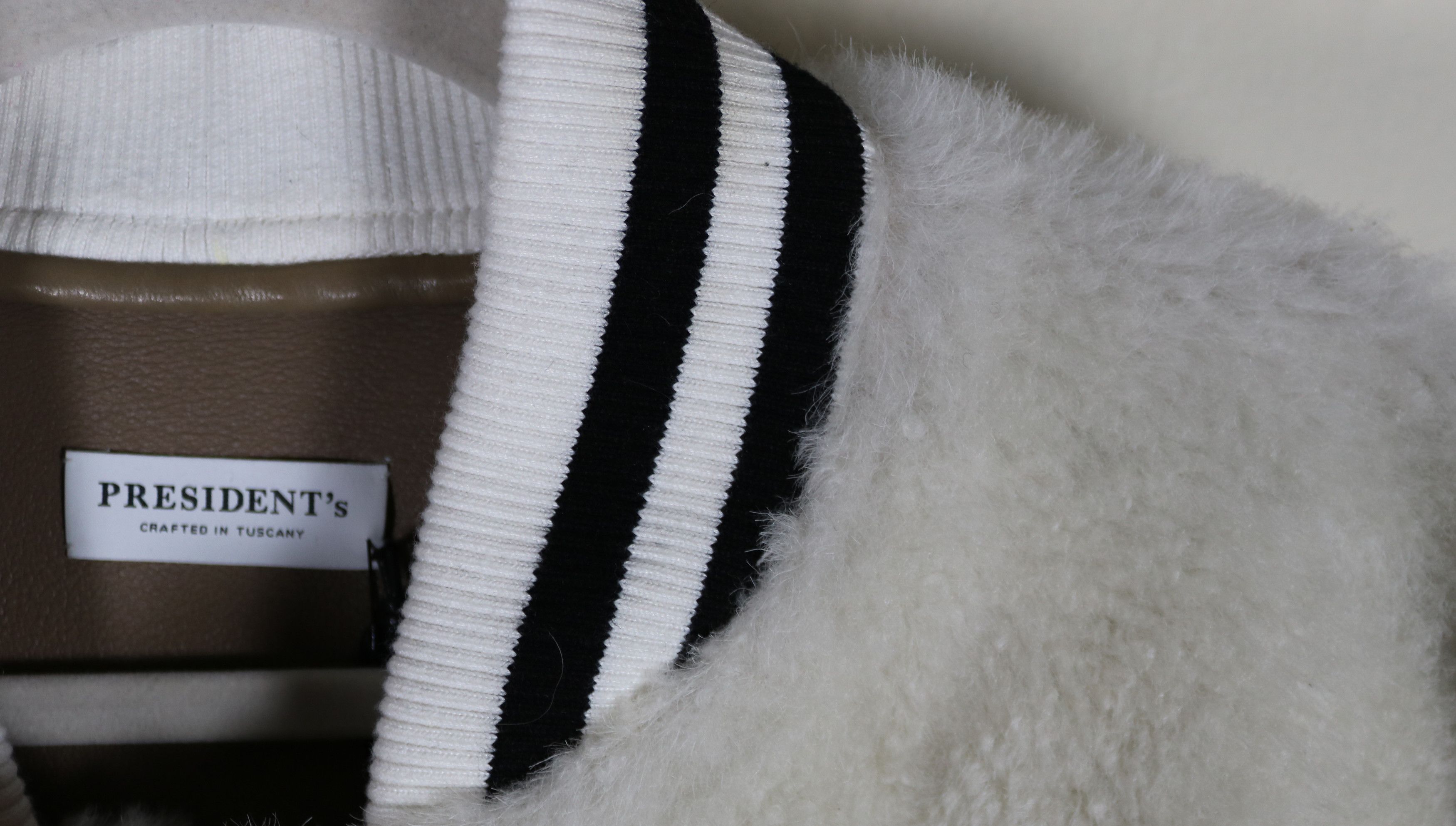 President's President's Tuscany Shearling Leather Varsity Jacket Size US L / EU 52-54 / 3 - 4 Thumbnail