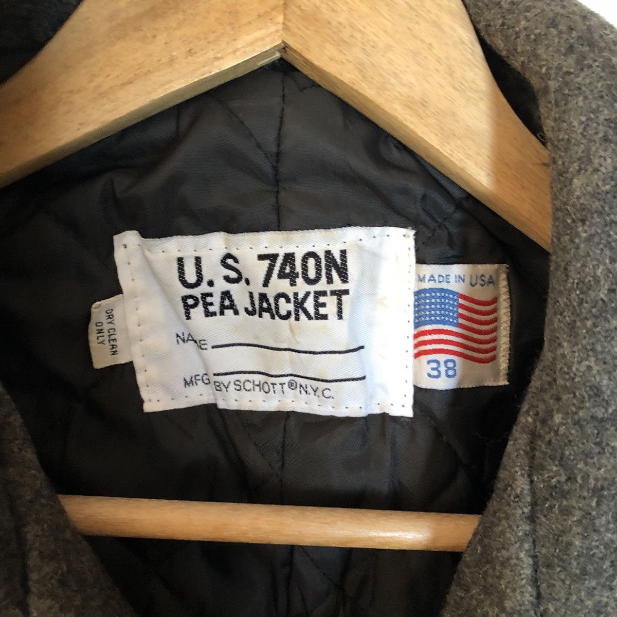 Schott Schott US 740N Pea Coat Jacket Made in Usa Size US M / EU 48-50 / 2 - 4 Thumbnail