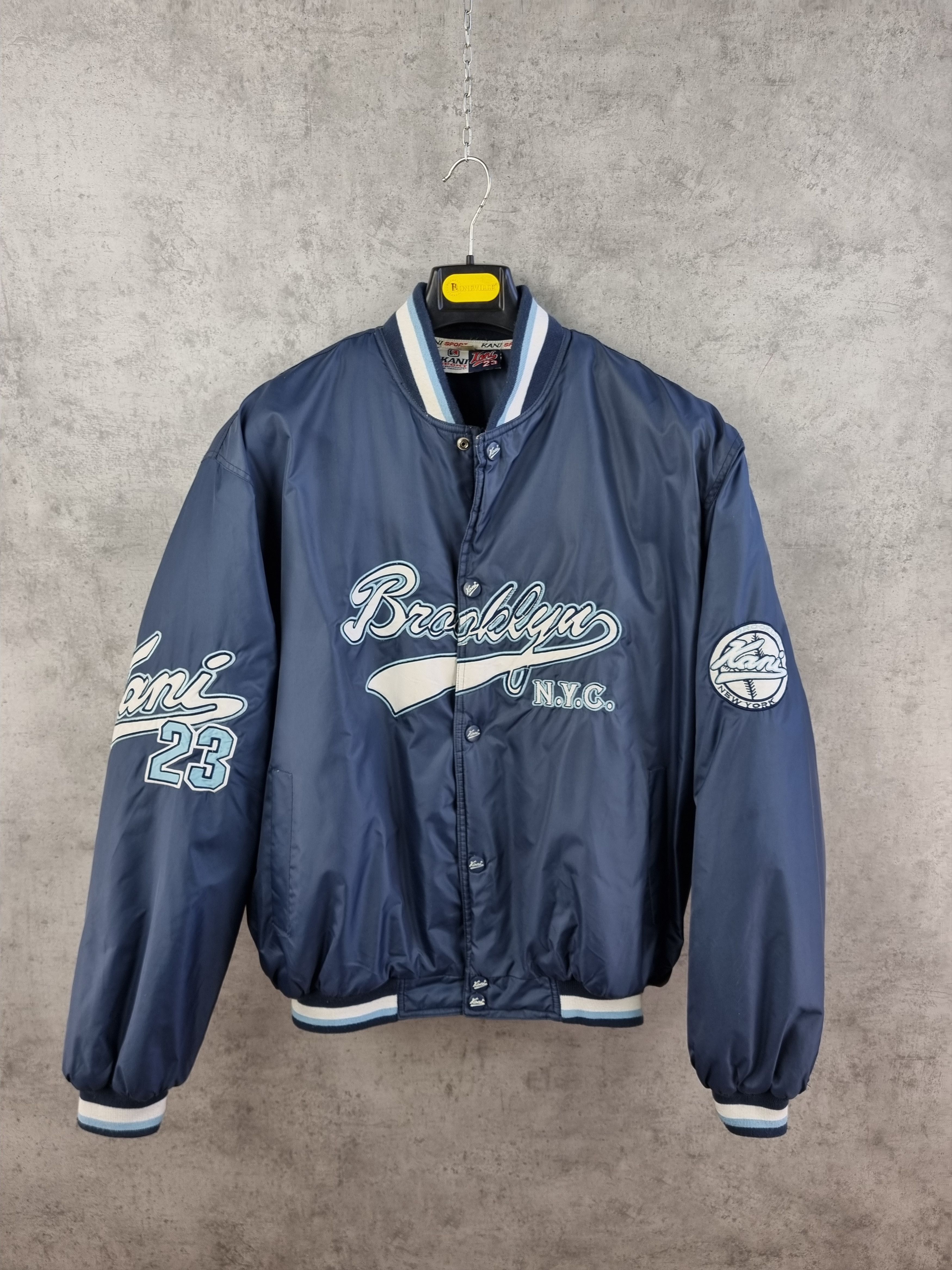Karl Kani × Rap Tees Iconic Karl Kani Brooklyn NYC Logo Vintage Bomber Jacket Size US XL / EU 56 / 4 - 5 Thumbnail