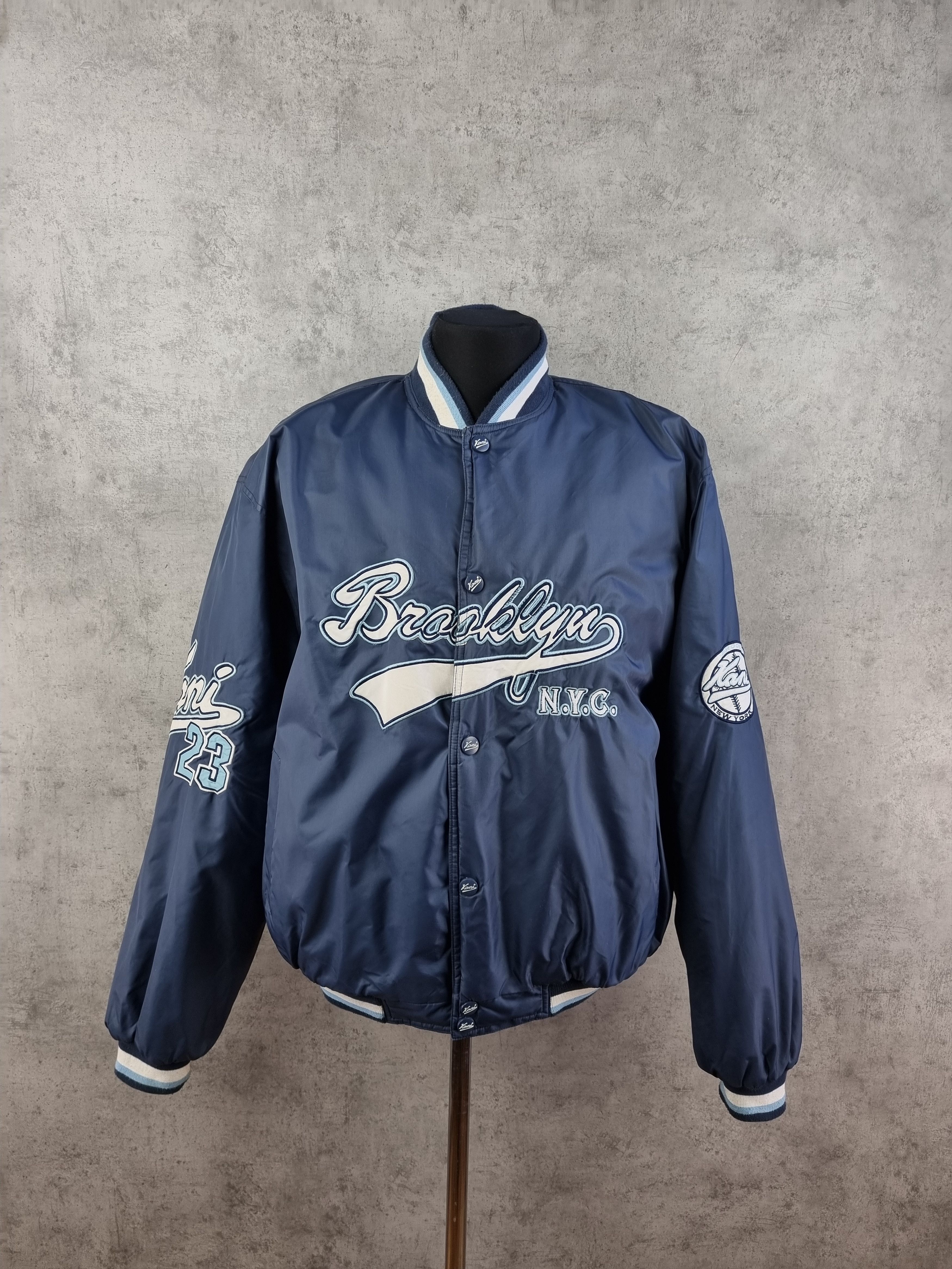 Karl Kani × Rap Tees Iconic Karl Kani Brooklyn NYC Logo Vintage Bomber Jacket Size US XL / EU 56 / 4 - 4 Thumbnail