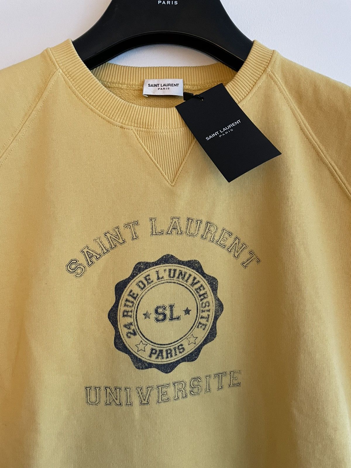 Hedi Slimane × Saint Laurent Paris × Yves Saint Laurent Super Rare Limited Edition Destroy Distressed Universitr Top Size US L / EU 52-54 / 3 - 6 Thumbnail