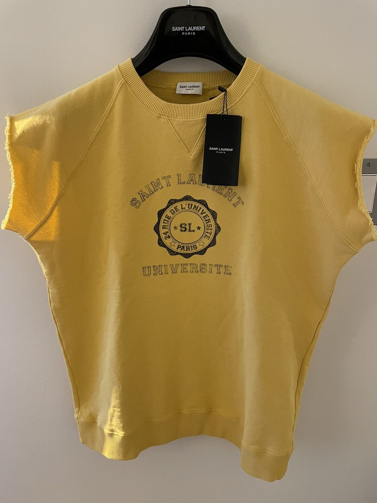Hedi Slimane × Saint Laurent Paris × Yves Saint Laurent Super Rare Limited Edition Destroy Distressed Universitr Top Size US L / EU 52-54 / 3 - 19 Thumbnail
