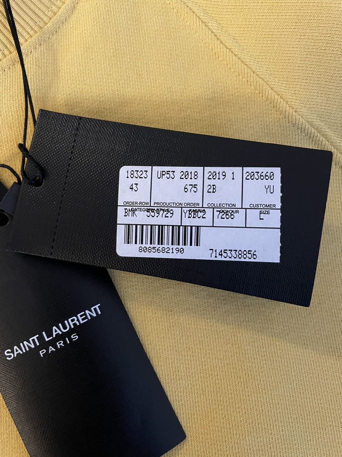 Hedi Slimane × Saint Laurent Paris × Yves Saint Laurent Super Rare Limited Edition Destroy Distressed Universitr Top Size US L / EU 52-54 / 3 - 10 Thumbnail