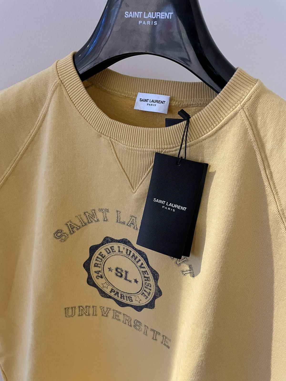 Hedi Slimane × Saint Laurent Paris × Yves Saint Laurent Super Rare Limited Edition Destroy Distressed Universitr Top Size US L / EU 52-54 / 3 - 21 Thumbnail