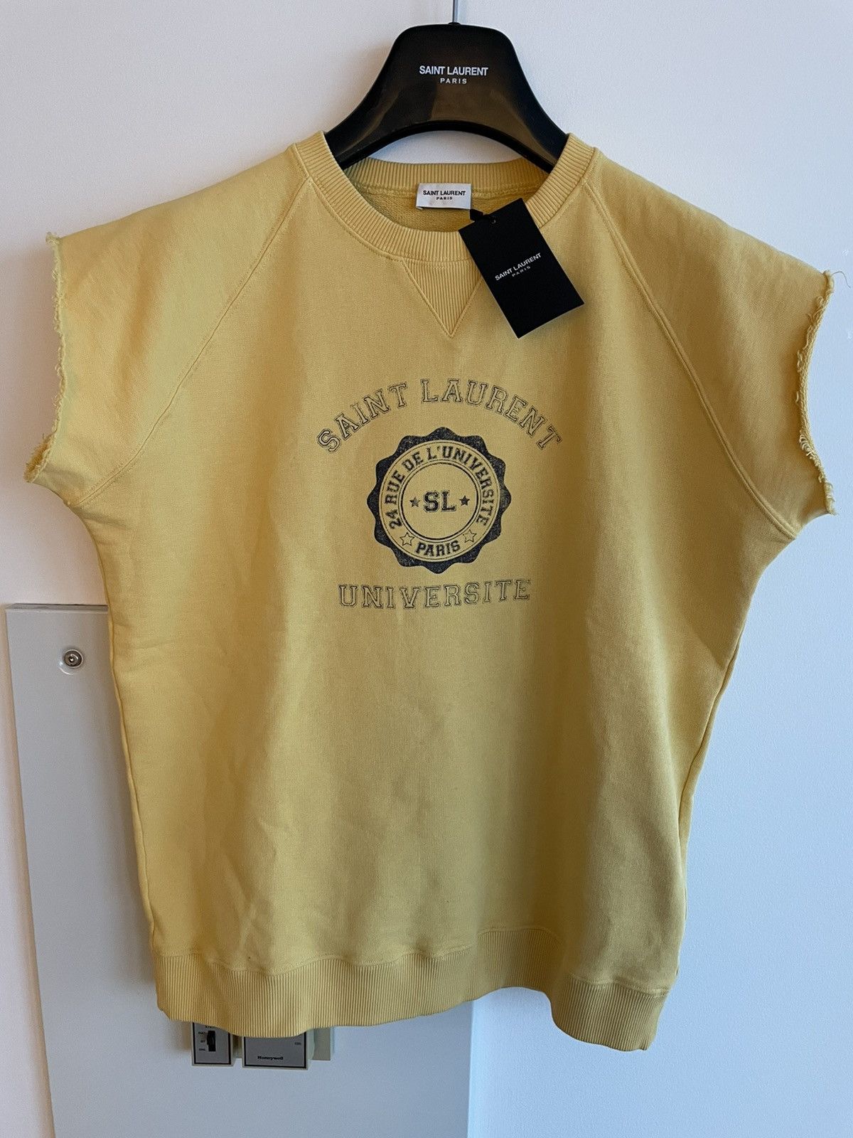 Hedi Slimane × Saint Laurent Paris × Yves Saint Laurent Super Rare Limited Edition Destroy Distressed Universitr Top Size US L / EU 52-54 / 3 - 11 Thumbnail