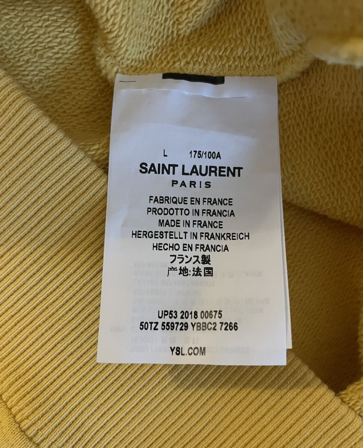 Hedi Slimane × Saint Laurent Paris × Yves Saint Laurent Super Rare Limited Edition Destroy Distressed Universitr Top Size US L / EU 52-54 / 3 - 2 Thumbnail