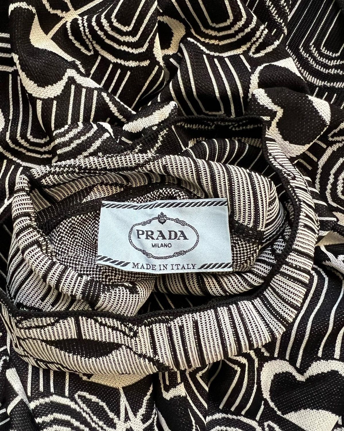 Prada × Raf Simons RAF Simons Miuccia Prada 2021 Flower Jacquard Turtleneck Size US L / EU 52-54 / 3 - 6 Thumbnail