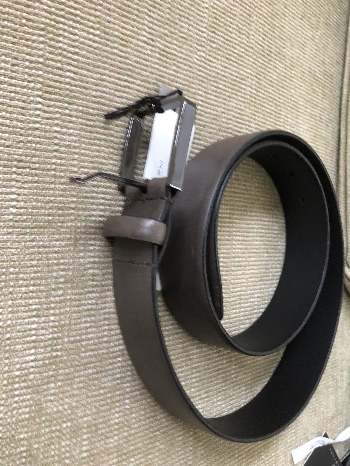 Jil Sander Bnwt dove grey leather belt Size ONE SIZE - 1 Thumbnail