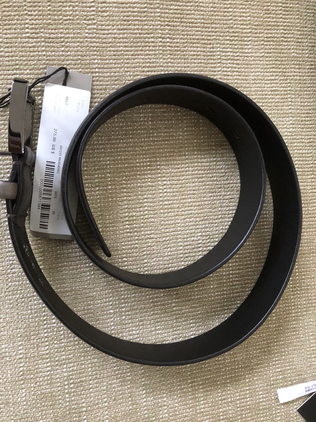 Jil Sander Bnwt dove grey leather belt Size ONE SIZE - 2 Thumbnail