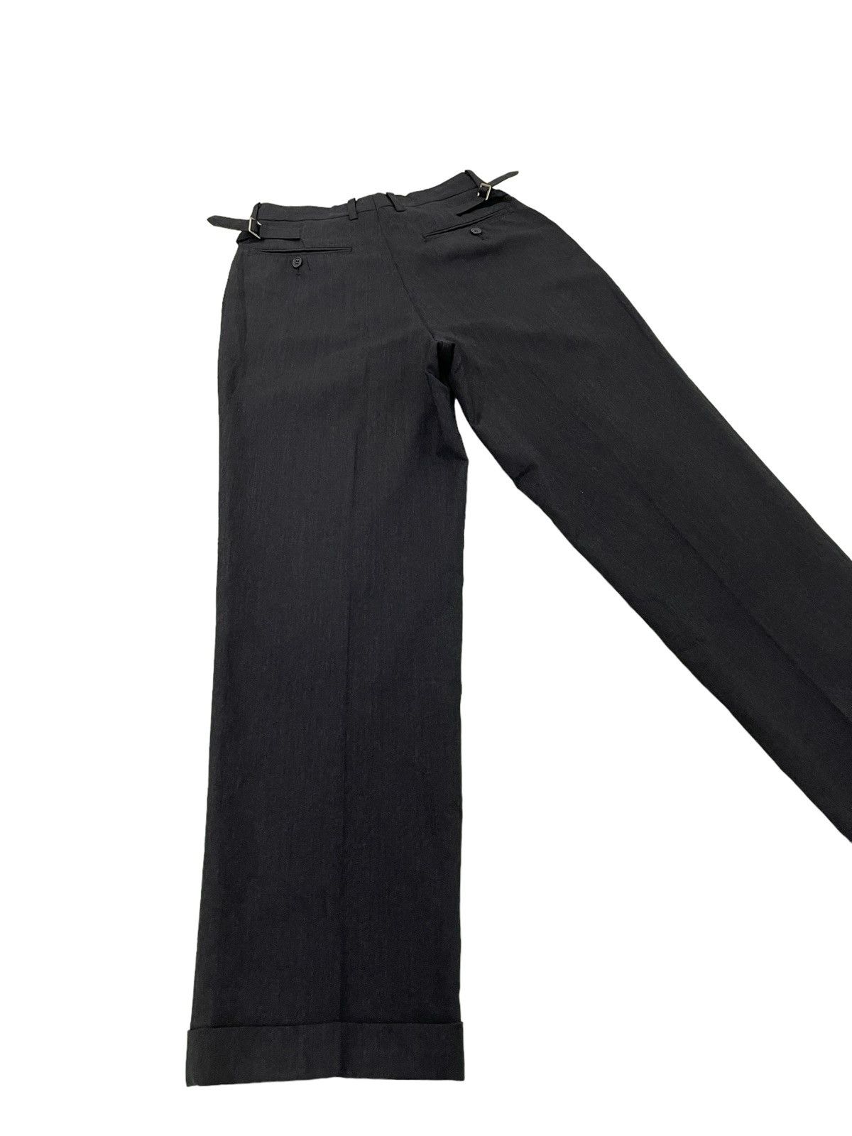image of 90's Yohji X Durban X Aar Label Wool Wide Trouser 22 in Dark Grey, Men's (Size 28)
