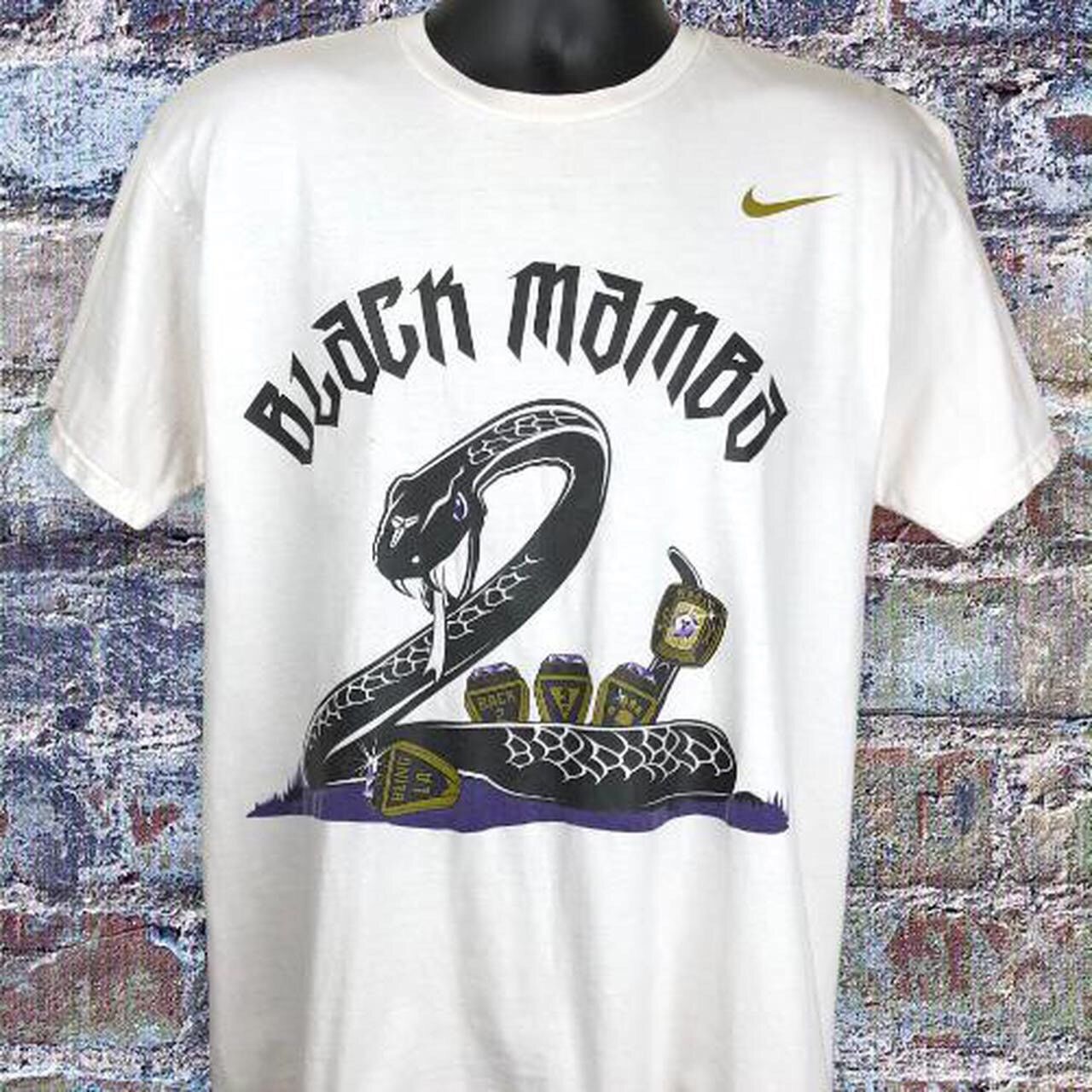 NIKE KOBE BRYANT BLACK MAMBA🐍 5️⃣💍5 RINGS T-SHIRT Men's Size XL X-Large  Lakers