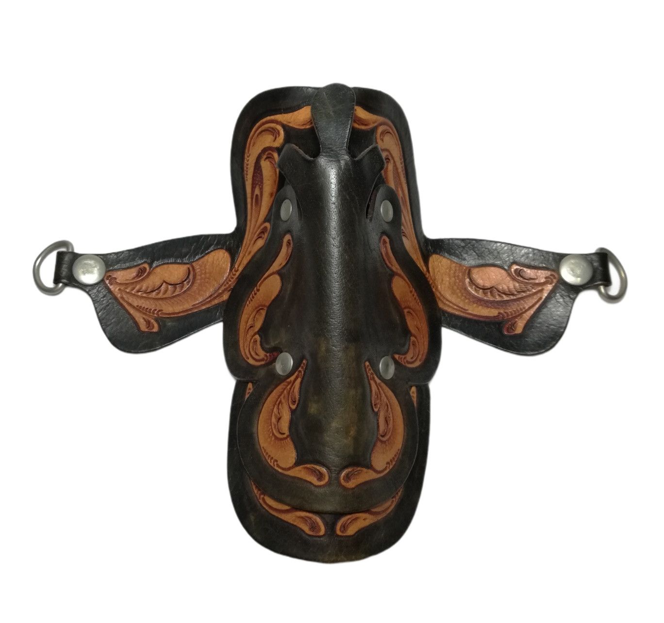 Genuine Leather × Handmade × Vintage 🔥Bag Leather Horse Saddle Purse Feather Three Belt Pack Size ONE SIZE - 10 Thumbnail
