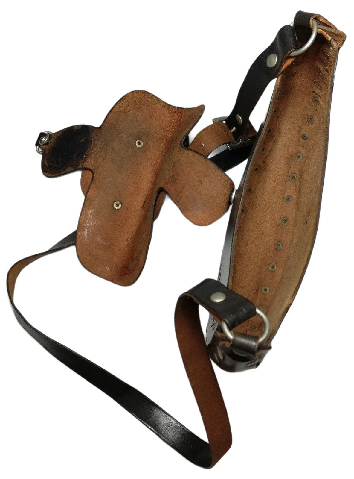 Genuine Leather × Handmade × Vintage 🔥Bag Leather Horse Saddle Purse Feather Three Belt Pack Size ONE SIZE - 17 Thumbnail