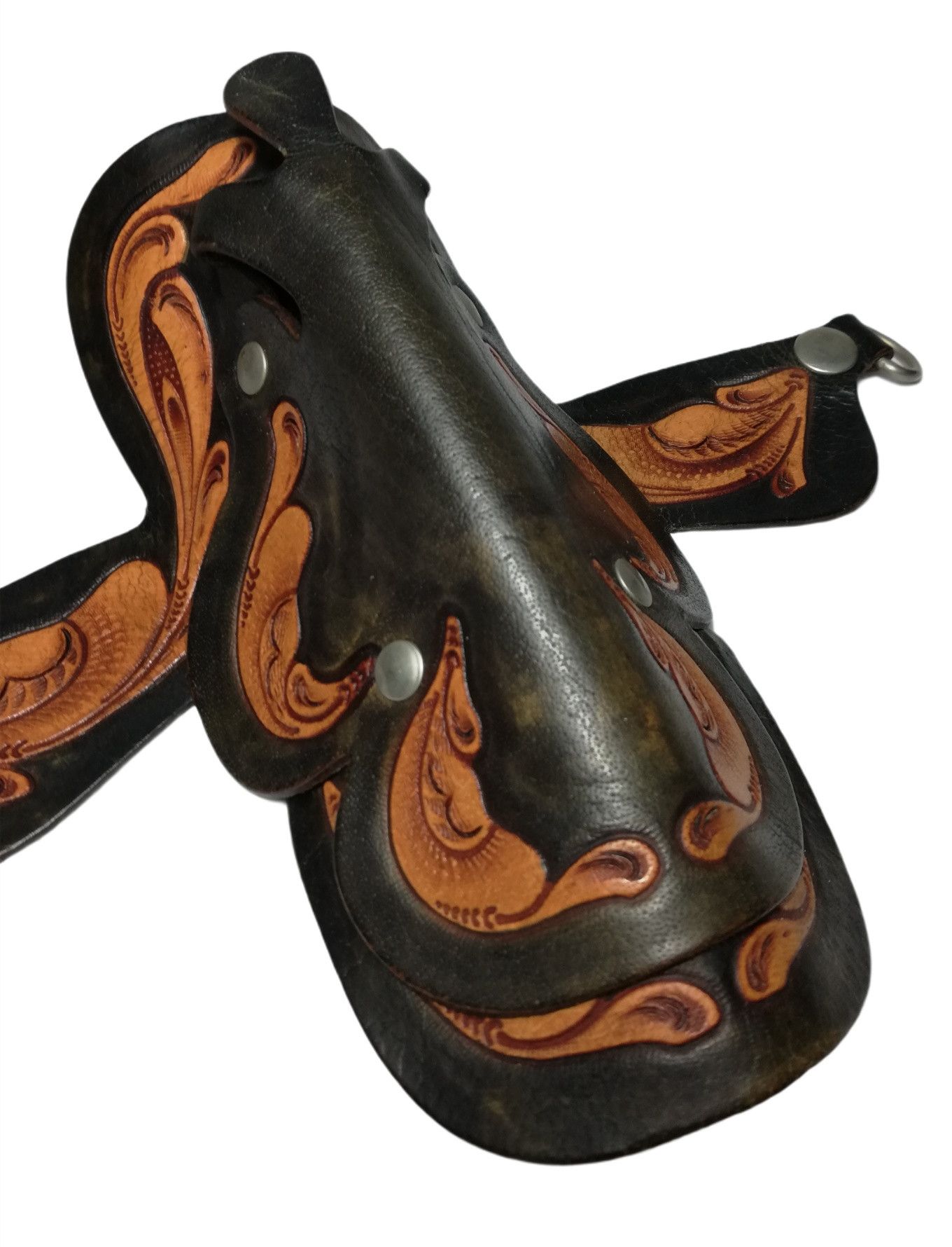 Genuine Leather × Handmade × Vintage 🔥Bag Leather Horse Saddle Purse Feather Three Belt Pack Size ONE SIZE - 13 Thumbnail