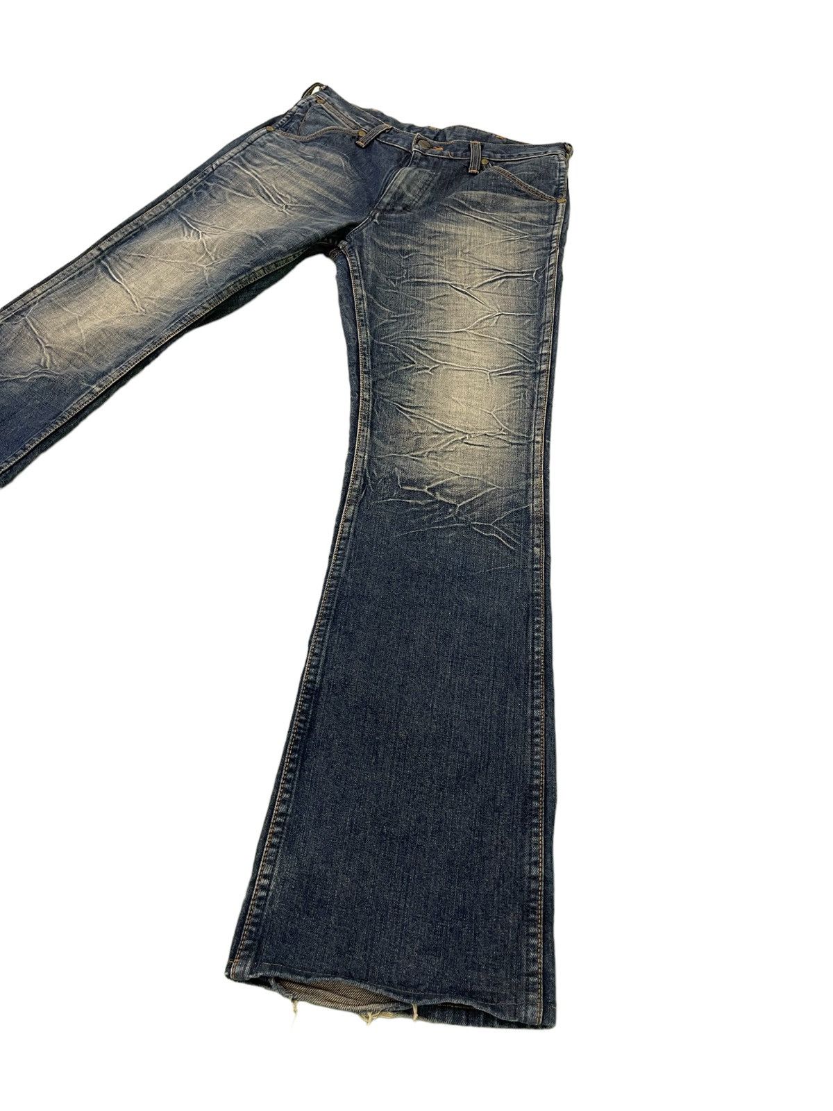 Japanese Brand Flare Jeans Wrangler Japan Acid Wash Boot Cut Denim 2🟦2 Size US 30 / EU 46 - 1 Thumbnail