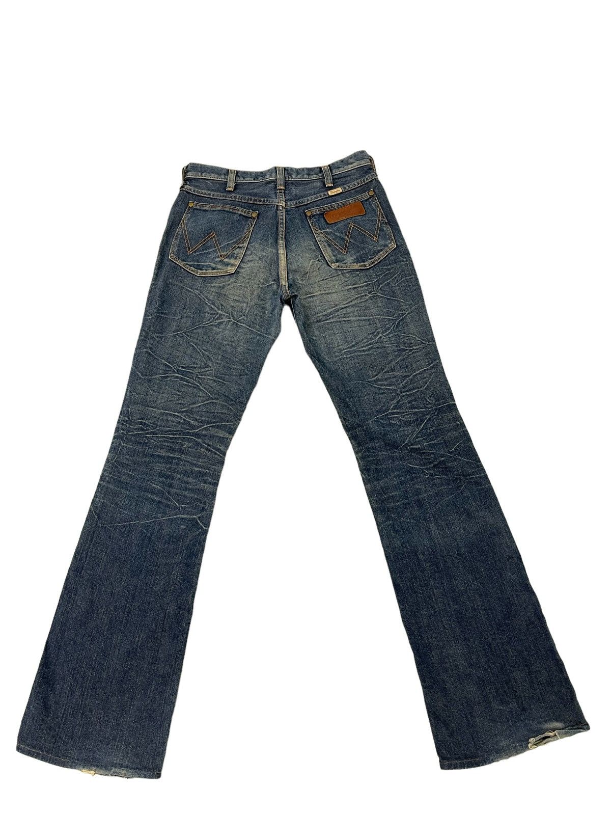 Japanese Brand Flare Jeans Wrangler Japan Acid Wash Boot Cut Denim 2🟦2 Size US 30 / EU 46 - 11 Thumbnail