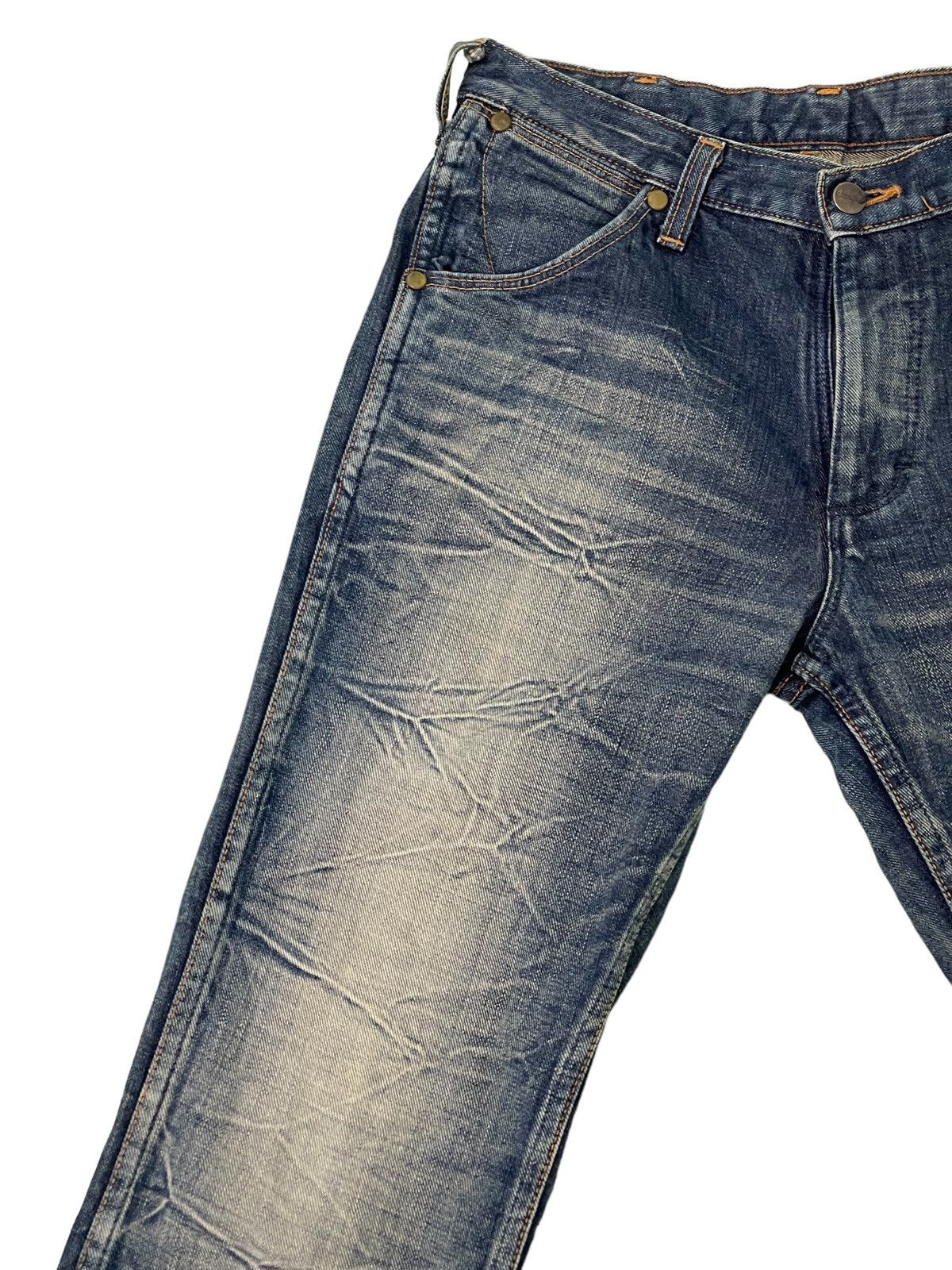 Japanese Brand Flare Jeans Wrangler Japan Acid Wash Boot Cut Denim 2🟦2 Size US 30 / EU 46 - 8 Thumbnail