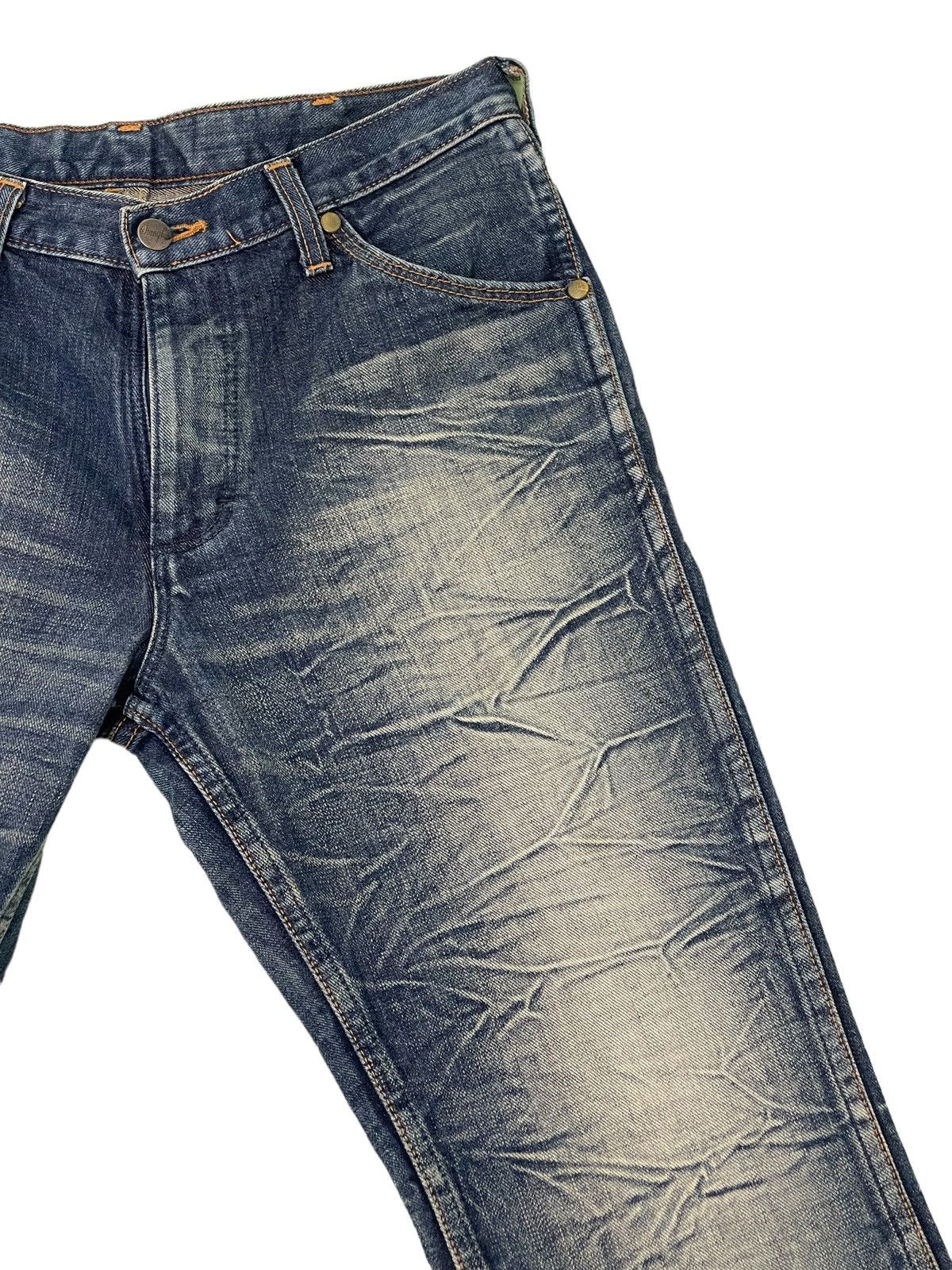 Japanese Brand Flare Jeans Wrangler Japan Acid Wash Boot Cut Denim 2🟦2 Size US 30 / EU 46 - 9 Thumbnail