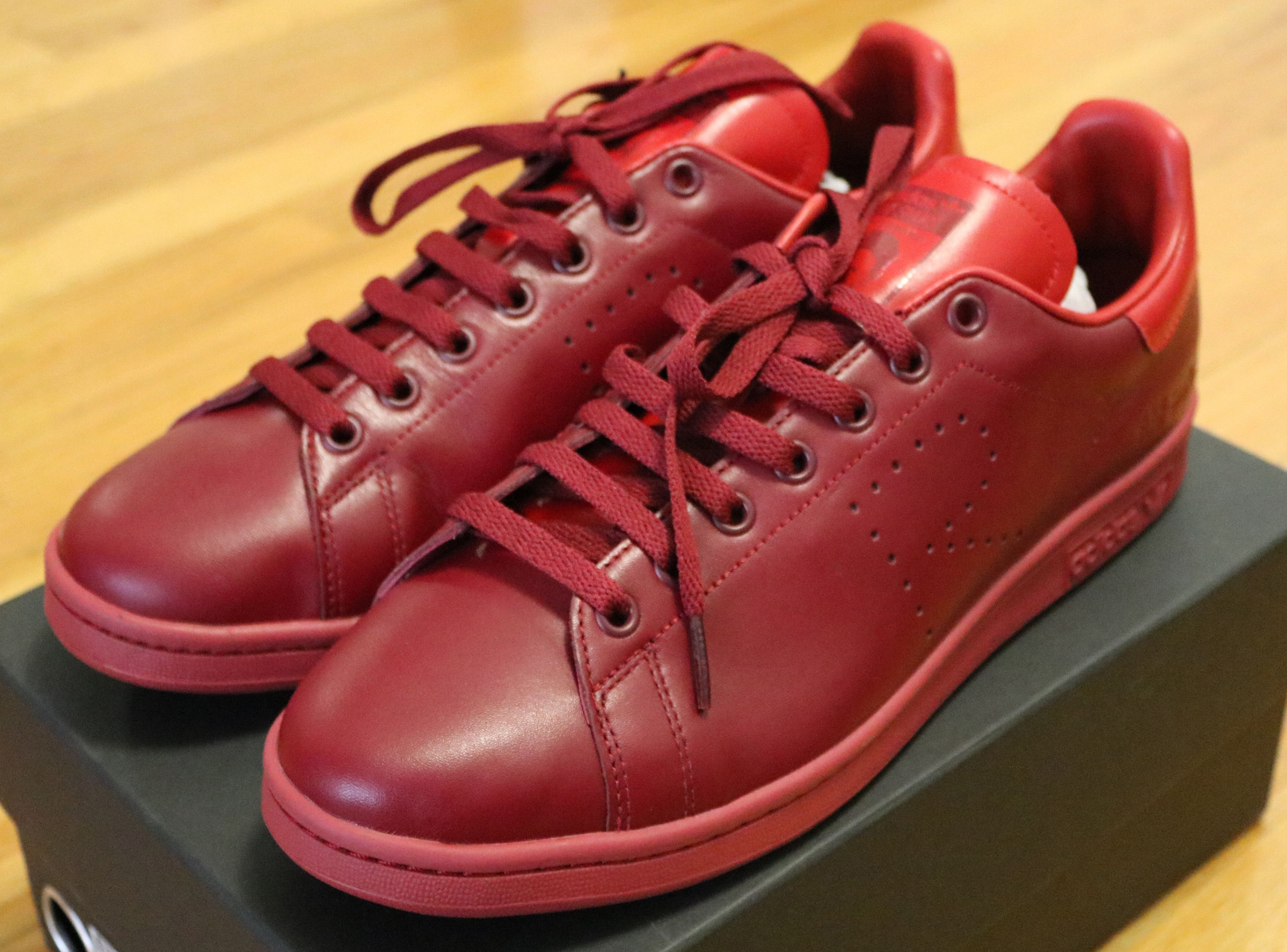 Adidas × Raf Simons Raf Simons x Adidas Stan Smith Burgundy Sneakers Size US 8.5 / EU 41-42 - 5 Thumbnail