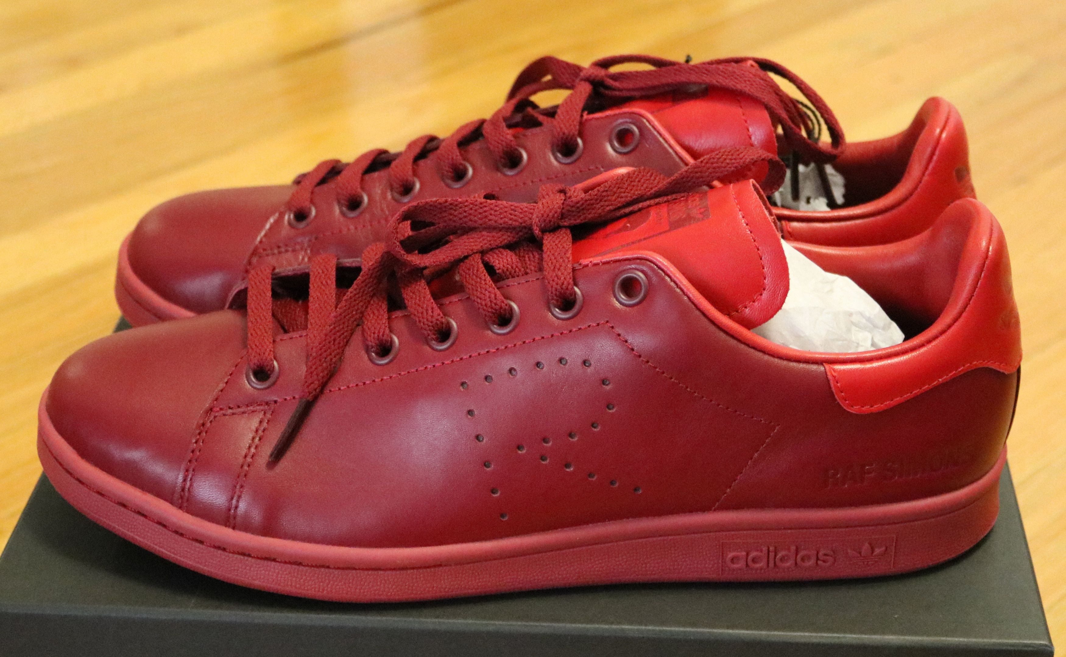 Adidas × Raf Simons Raf Simons x Adidas Stan Smith Burgundy Sneakers Size US 8.5 / EU 41-42 - 4 Thumbnail
