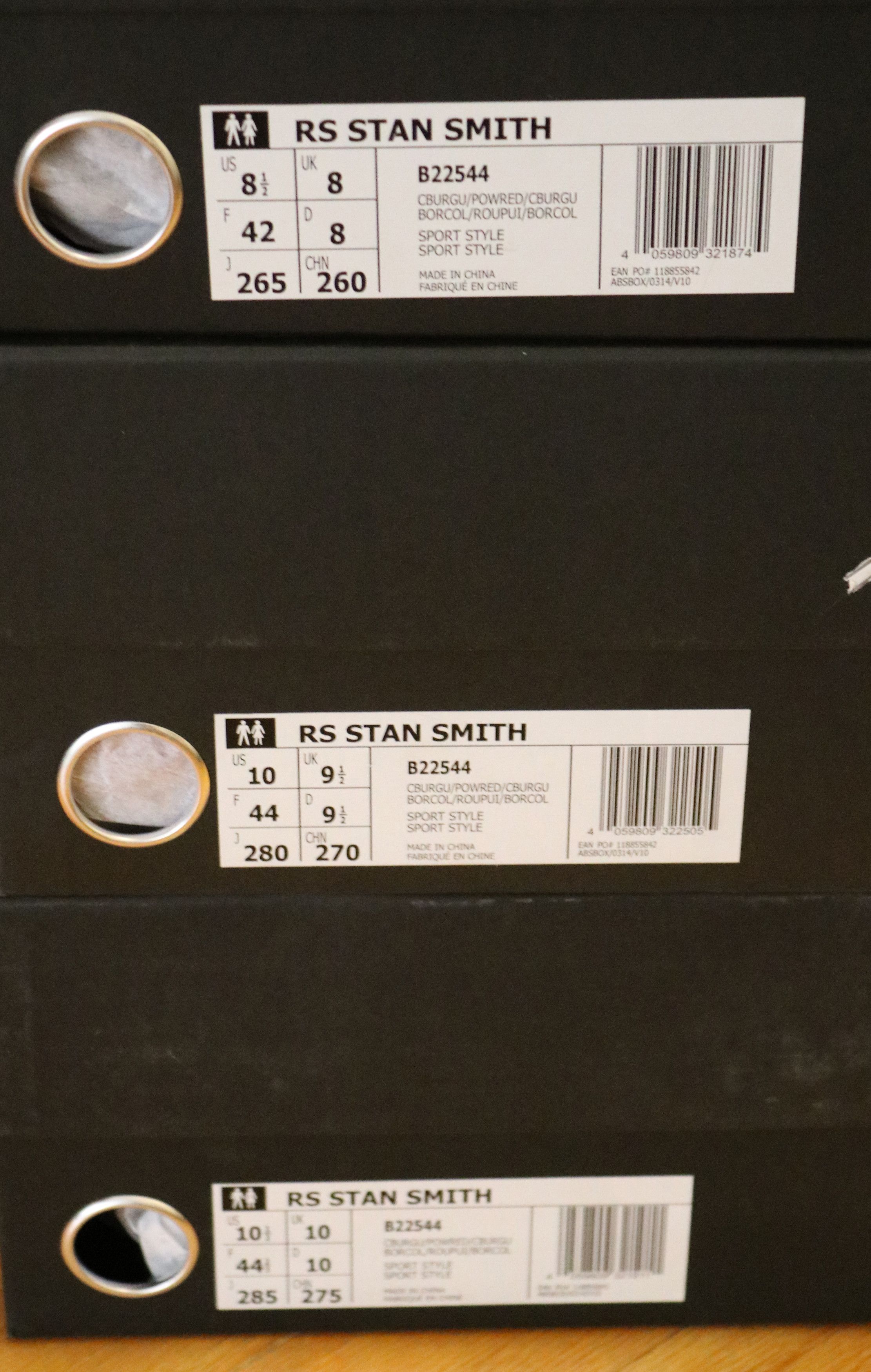 Adidas × Raf Simons Raf Simons x Adidas Stan Smith Burgundy Sneakers Size US 8.5 / EU 41-42 - 7 Thumbnail