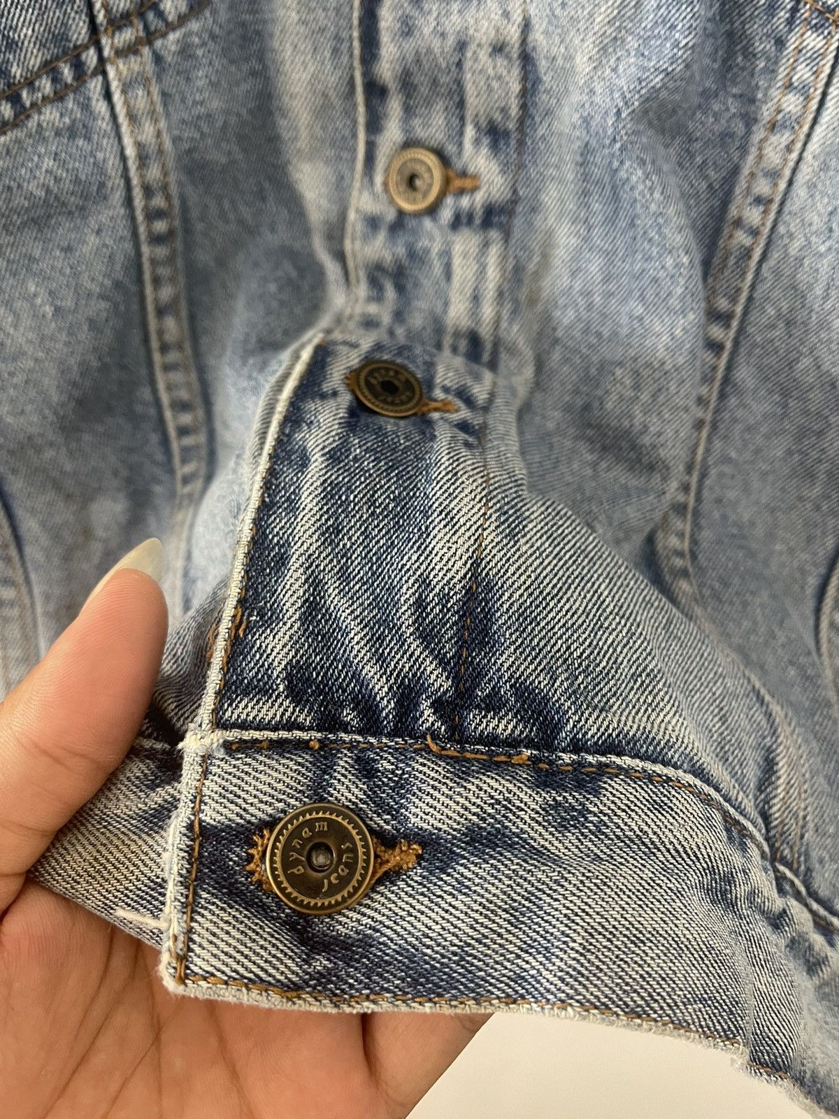 Japanese Brand × Vintage Vintage Dynam Blue Washed Trucker Denim Jacket Size US L / EU 52-54 / 3 - 4 Thumbnail