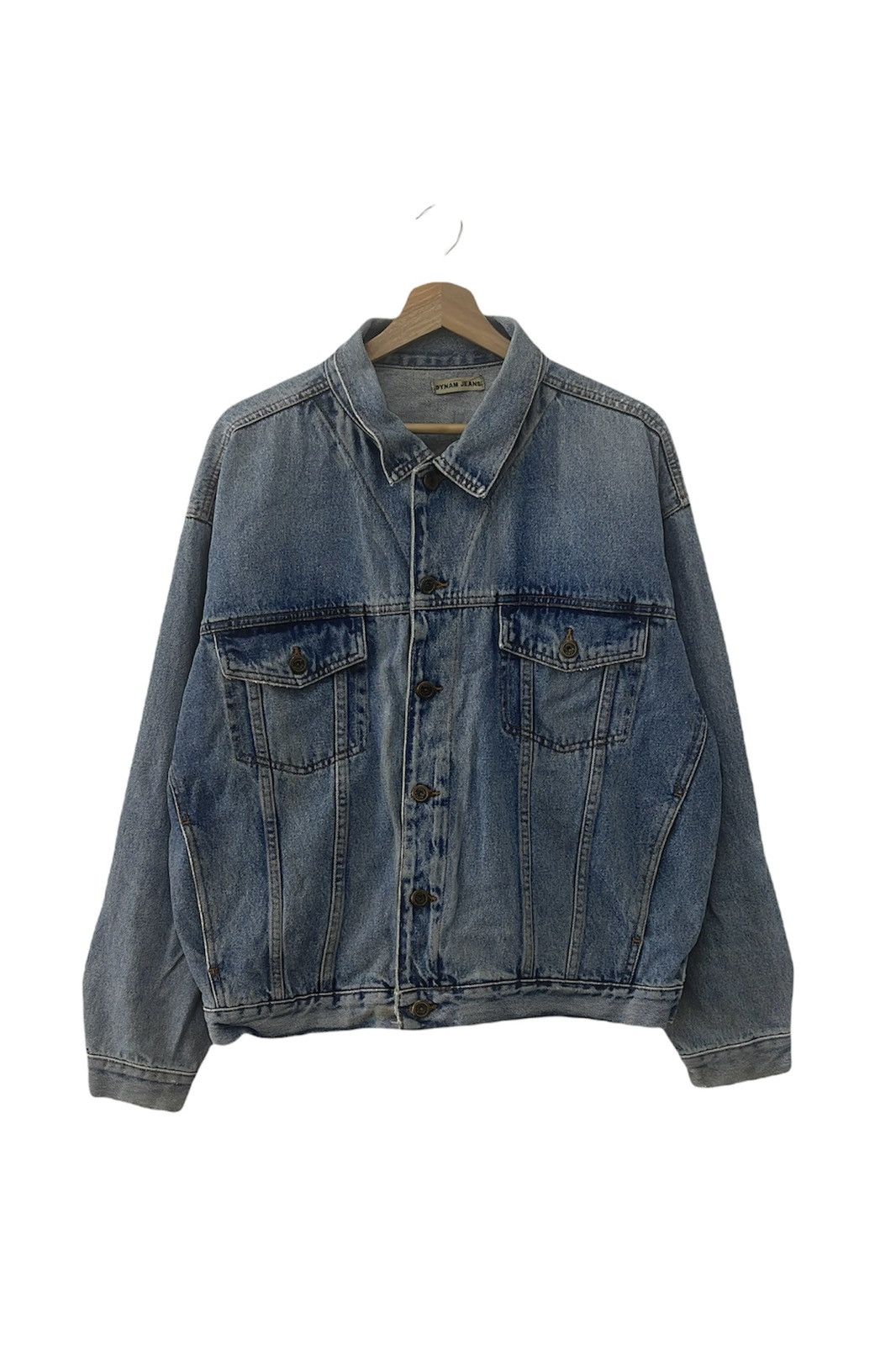 Japanese Brand × Vintage Vintage Dynam Blue Washed Trucker Denim Jacket Size US L / EU 52-54 / 3 - 1 Thumbnail
