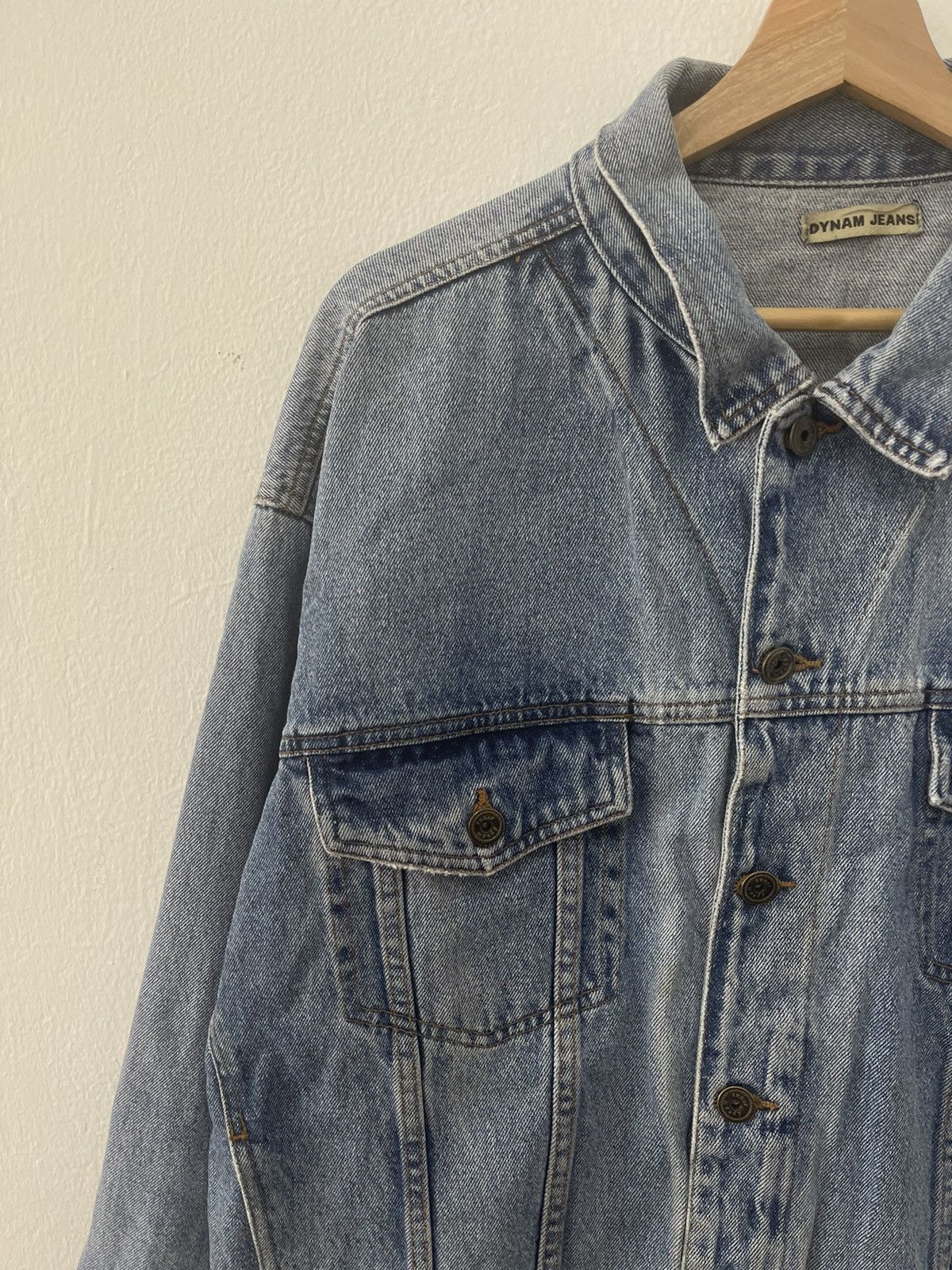Japanese Brand × Vintage Vintage Dynam Blue Washed Trucker Denim Jacket Size US L / EU 52-54 / 3 - 2 Thumbnail