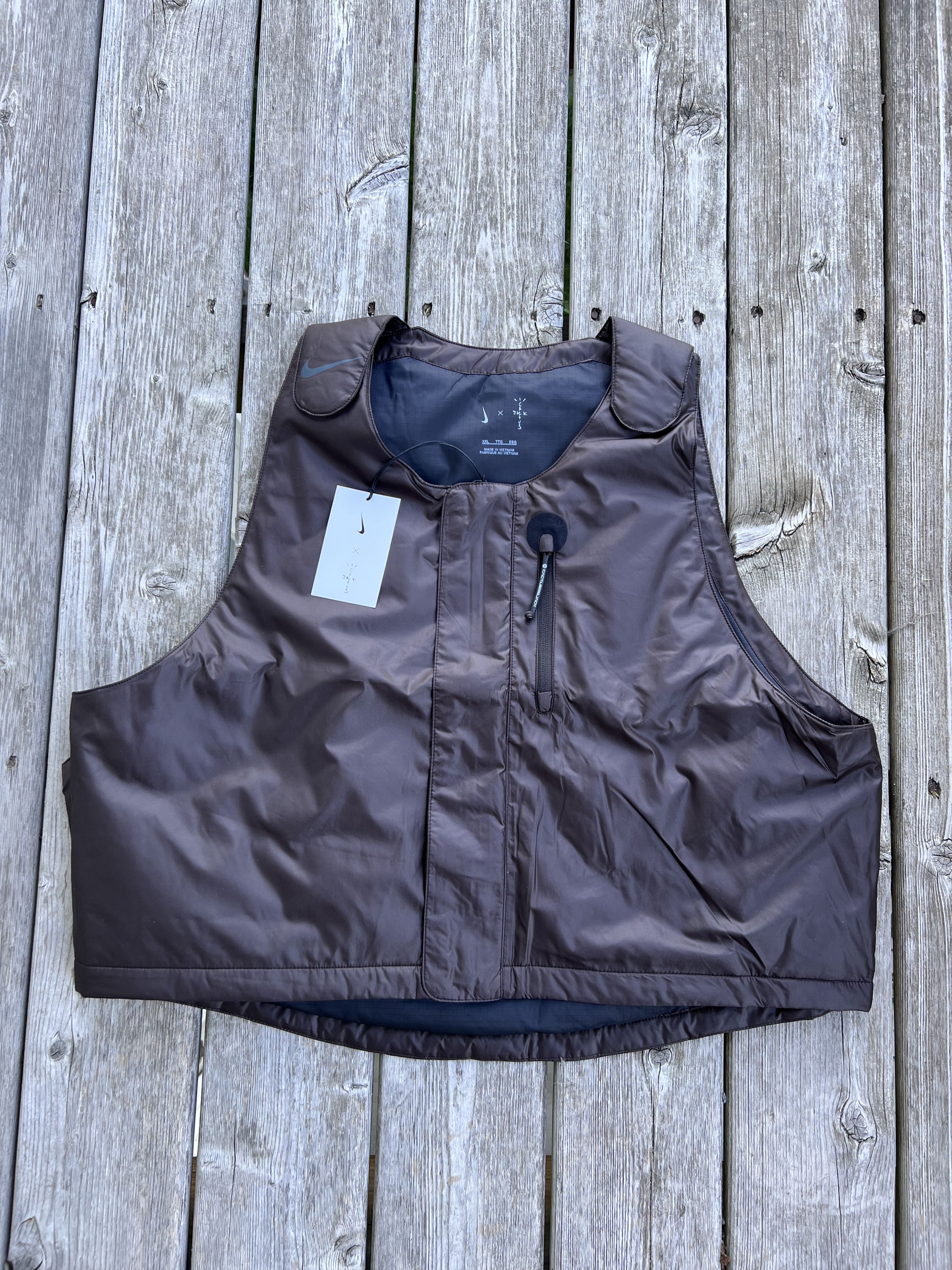 image of Nike Cactus Jack Cact.us Corp Insulated Vest In Brown, Men's (Size 2XL)